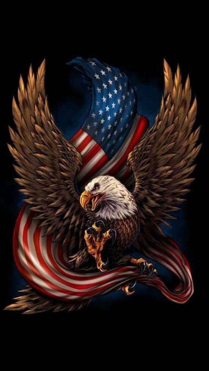 720x1280 Patriotic eagle wallpaper, Phone