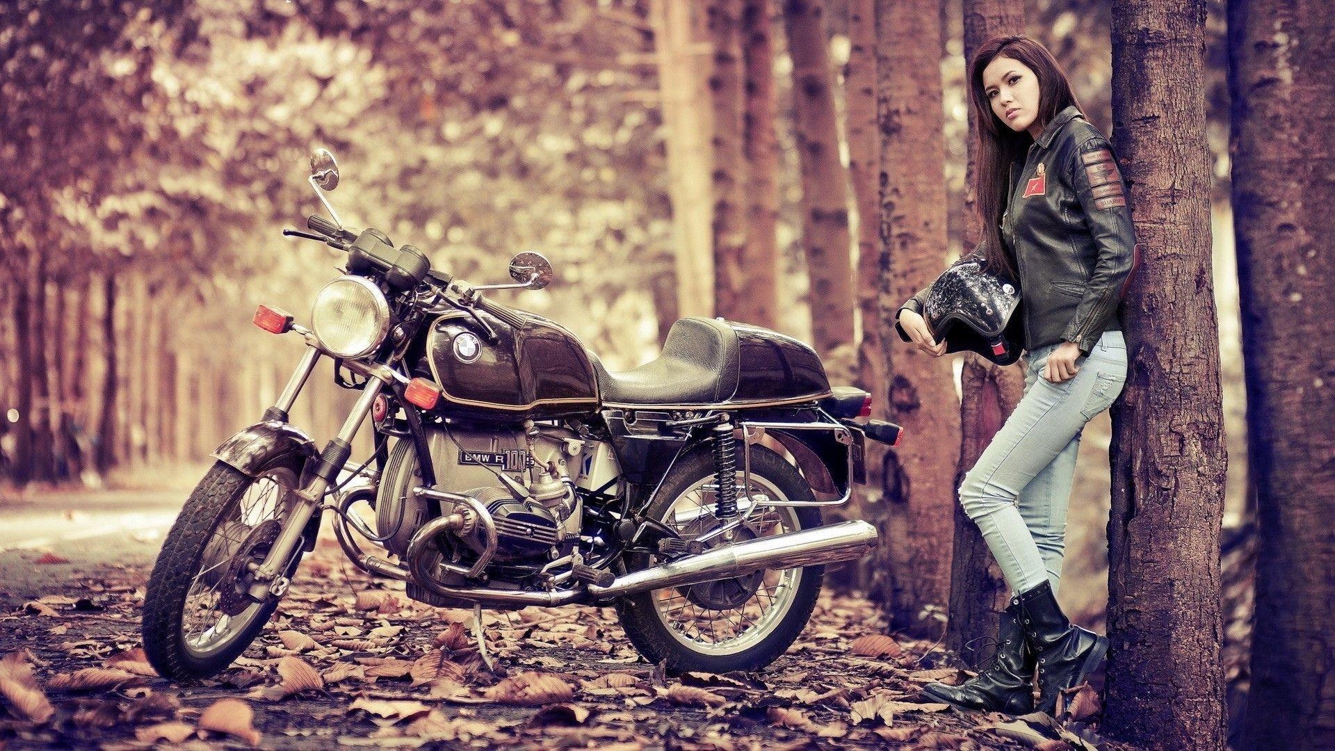 1920x1080 Motorcycle Girl Wallpaper, Desktop