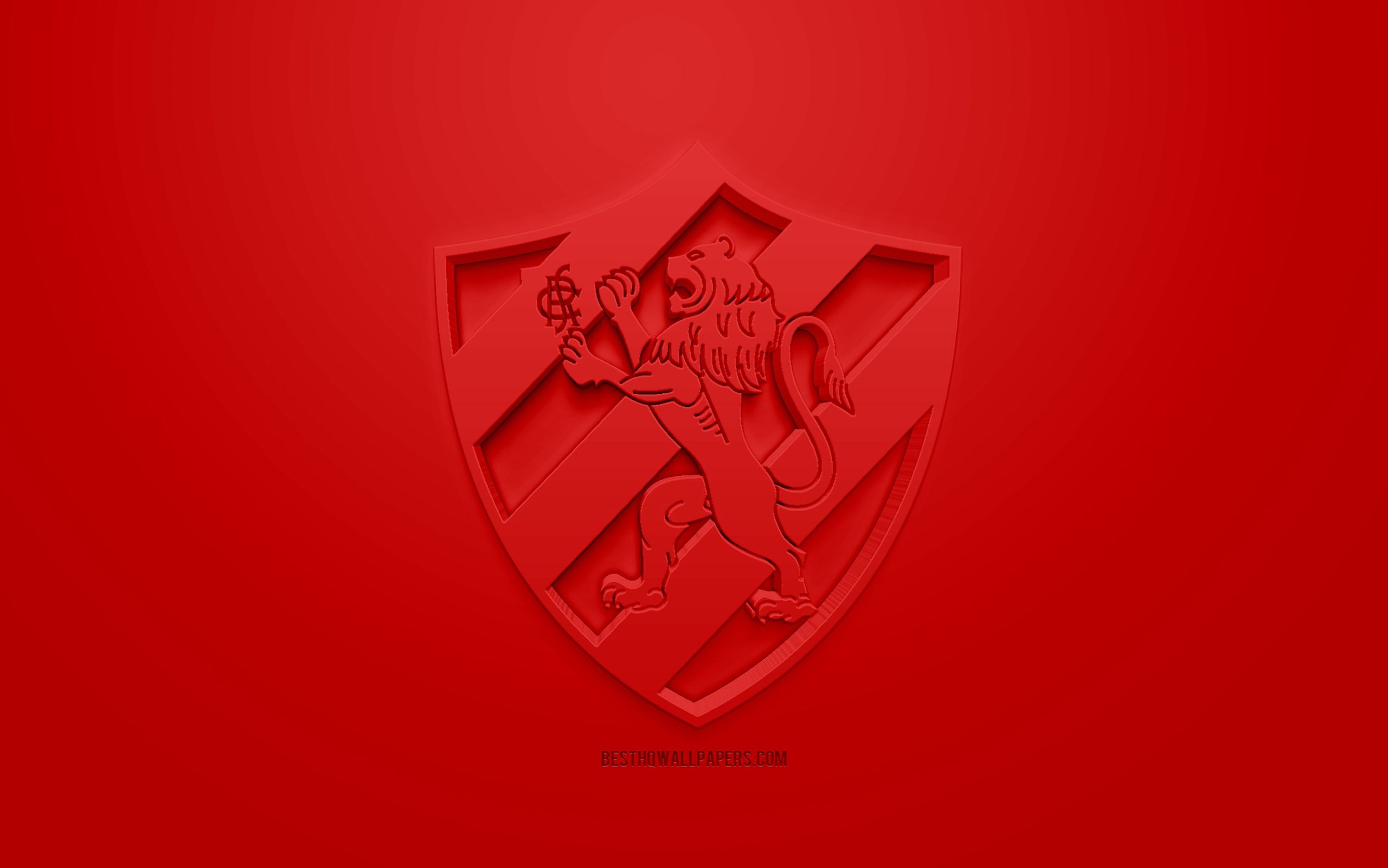 2560x1600 Download wallpaper Sport Recife, SCR, creative 3D logo, red background, 3D emblem, Brazilian football club, Serie B, Recife, Brazil, 3D art, football, stylish 3D logo, Sport Club do Recife for desktop with, Desktop