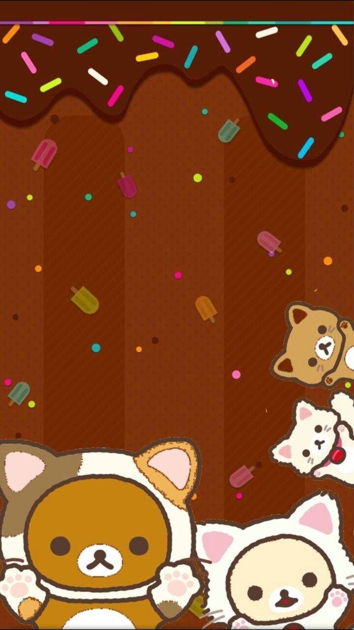 720x1280 Kawaii Bear Cat Wallpaper by Sarchotic. Cute wallpaper for ipad, Kawaii, Cat wallpaper, Phone