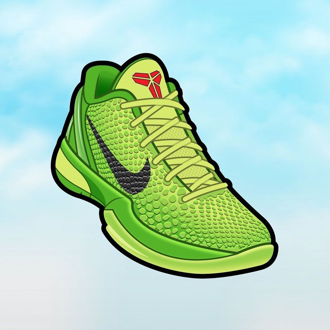 1080x1080 SLOFAR posted on Instagram: “Nike Kobe 6 Grinch #sneakerart #sneakerartwork #sneakerposters #sneakervector #sne. Sneaker art, Sneakers n stuff, Kobe, Phone