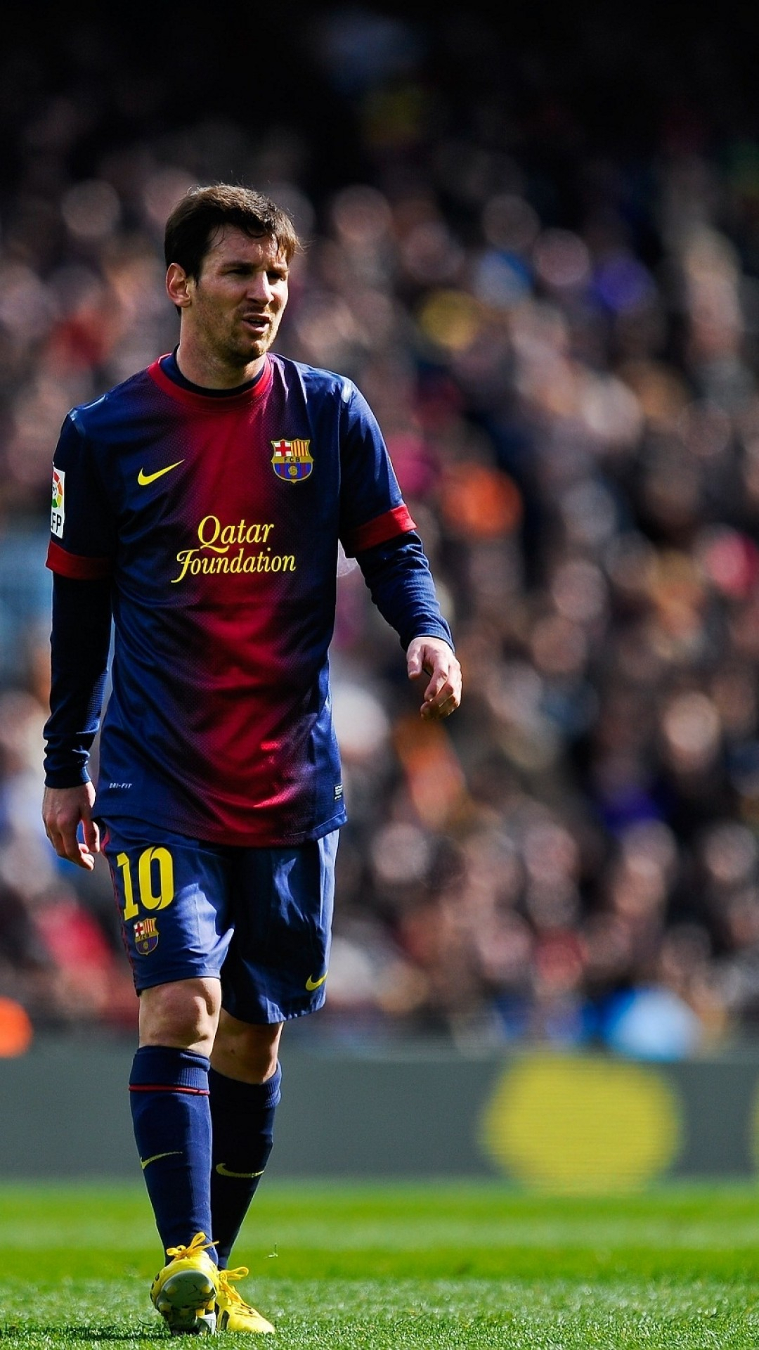 1080x1920 Download 1080×1920 Lionel Messi Barcelona Football Grass inside, Phone