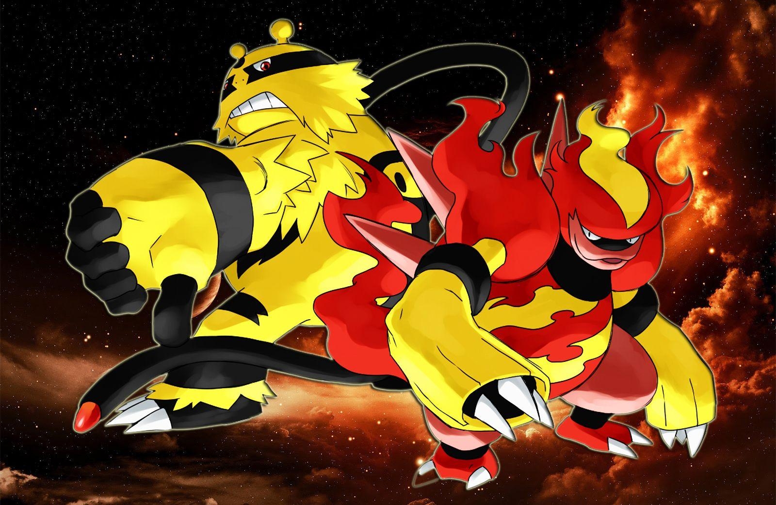 1600x1050 Pokémon by Review: # #, Magby, Magmar & Magmortar, Desktop