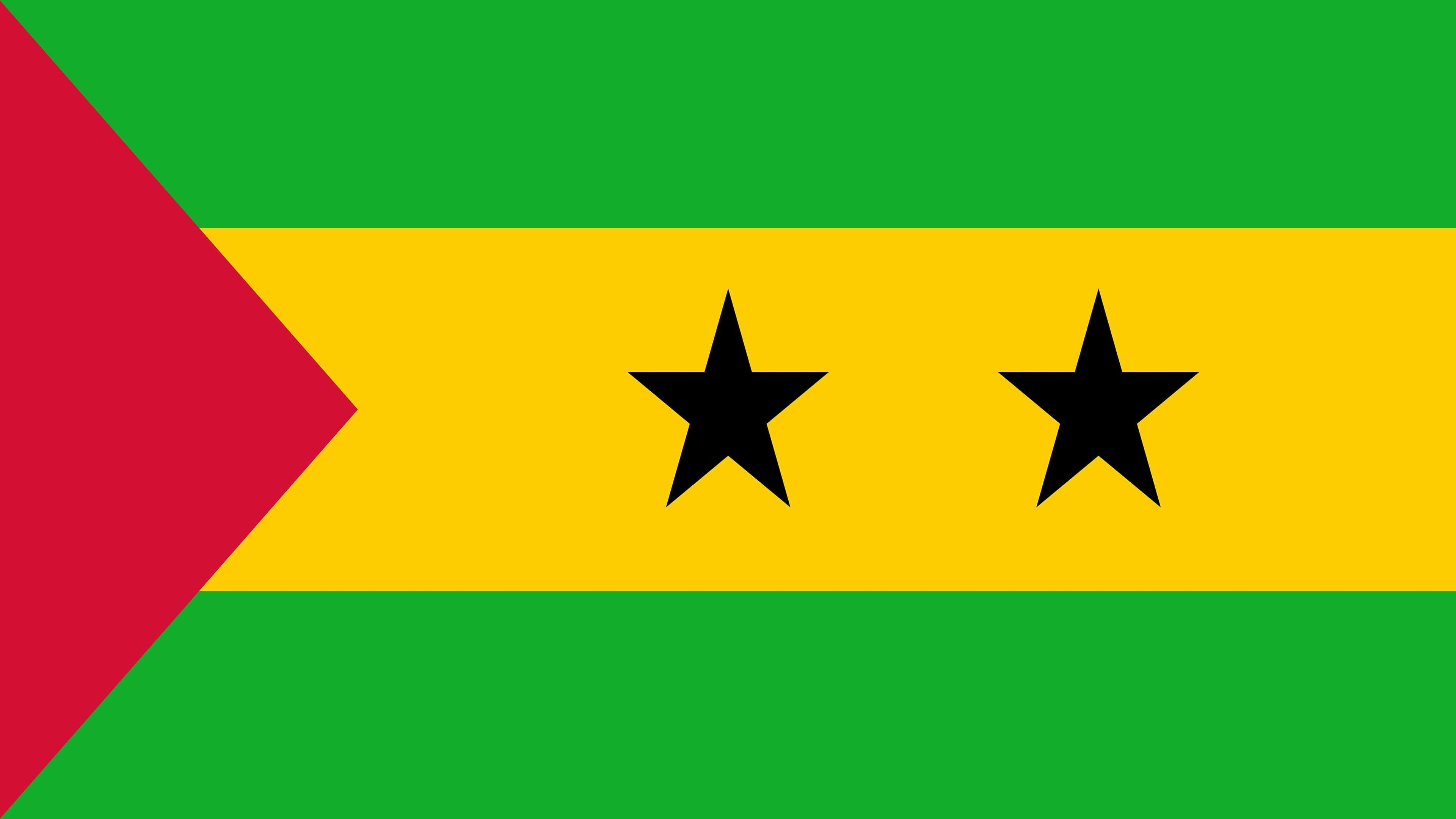 3840x2160 Sao Tome And Principe Flag UHD 4K Wallpaper, Desktop