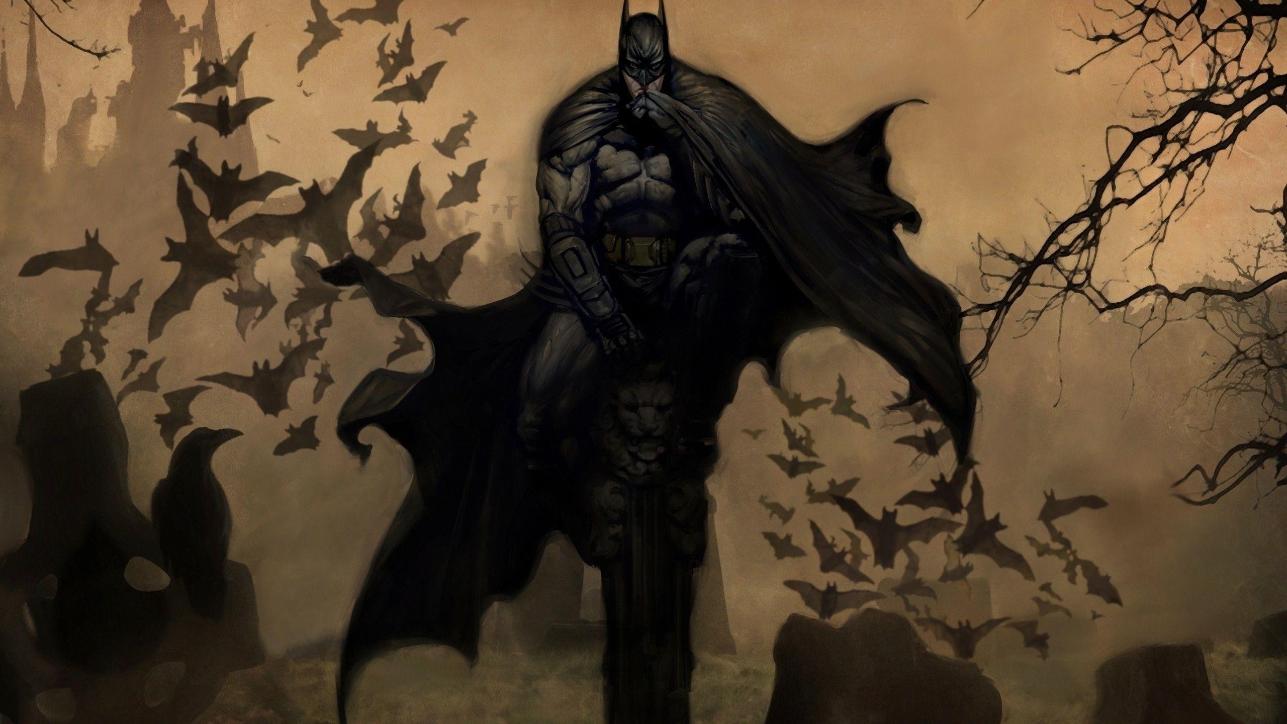 2560x1440 Volatile, Cloak, Raven, Mask, Mouse, Superhero, Batman, Desktop