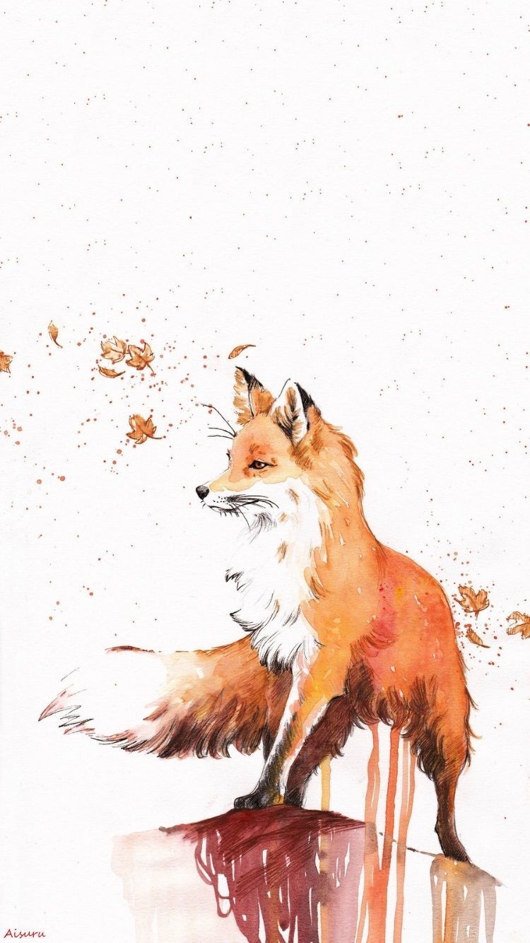 750x1340 Fox Drawing Wallpaper. Explore collection, Phone