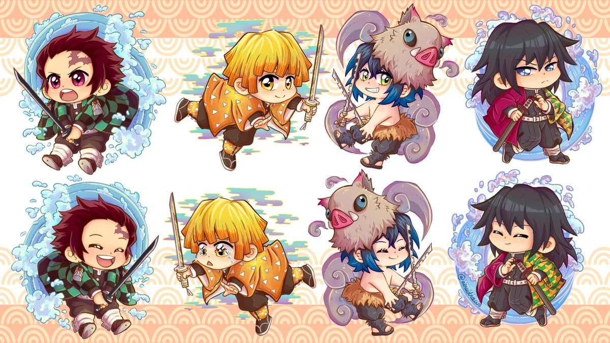 1200x680 Demon Slayer Chibi Image, Desktop