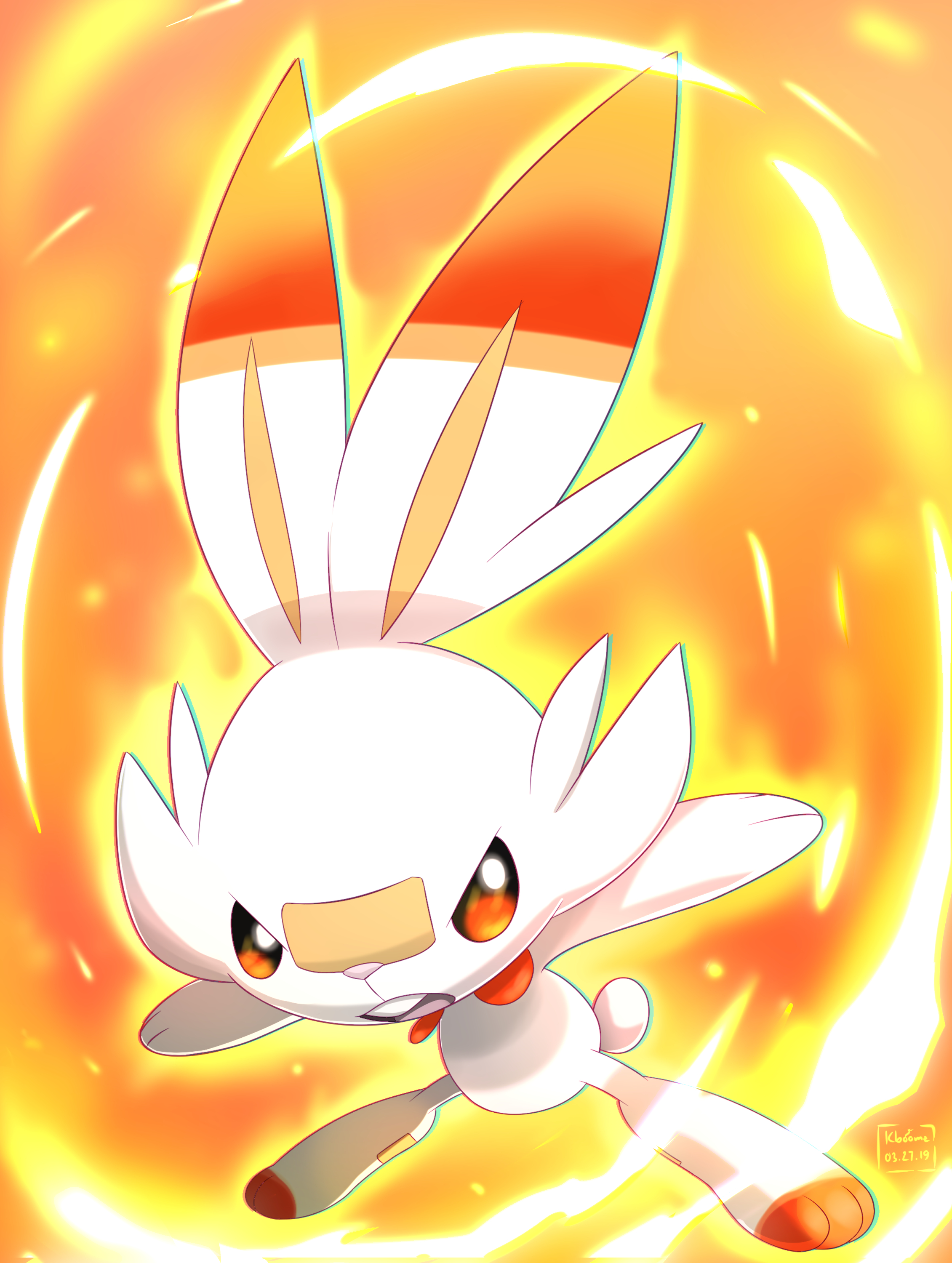 2270x3000 I drew Scorbunny, again :), Phone