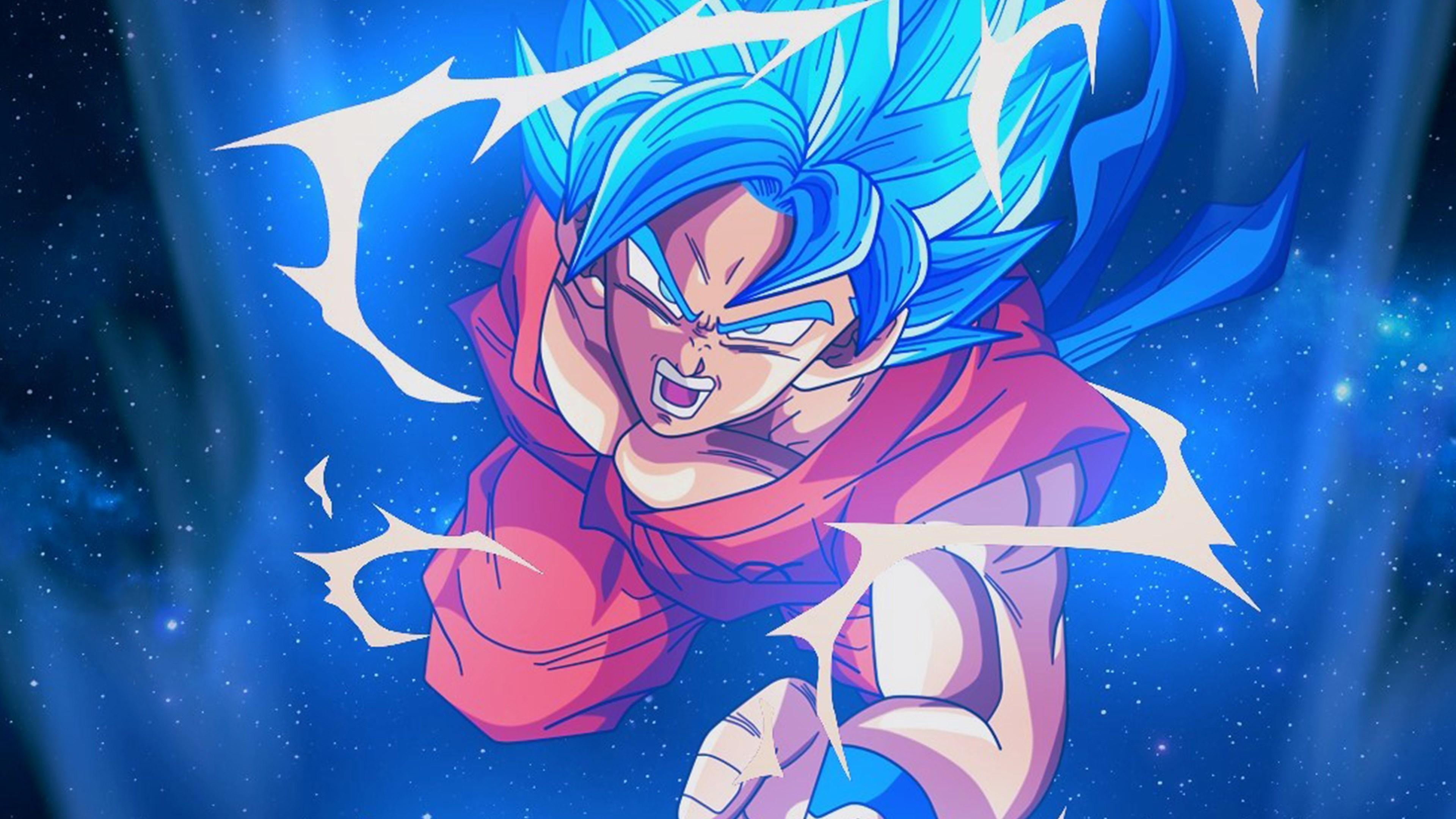 3840x2160 Bc54 Dragonball Goku Blue Art Illustration Anime Wallpaper, Desktop