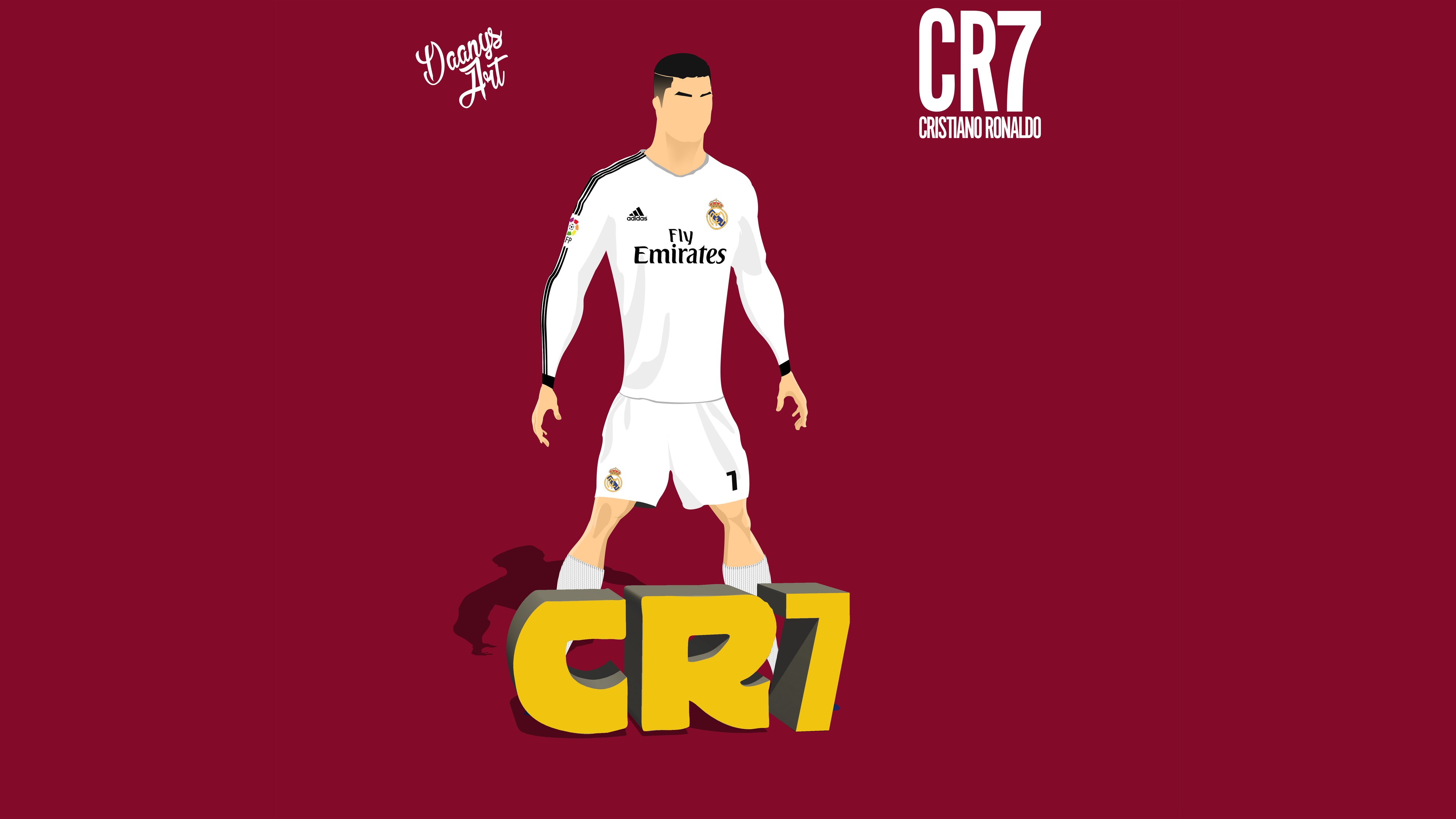 3840x2160 Wallpaper 4k Cristiano Ronaldo Vector Illustration 8k Wallpaper, Desktop