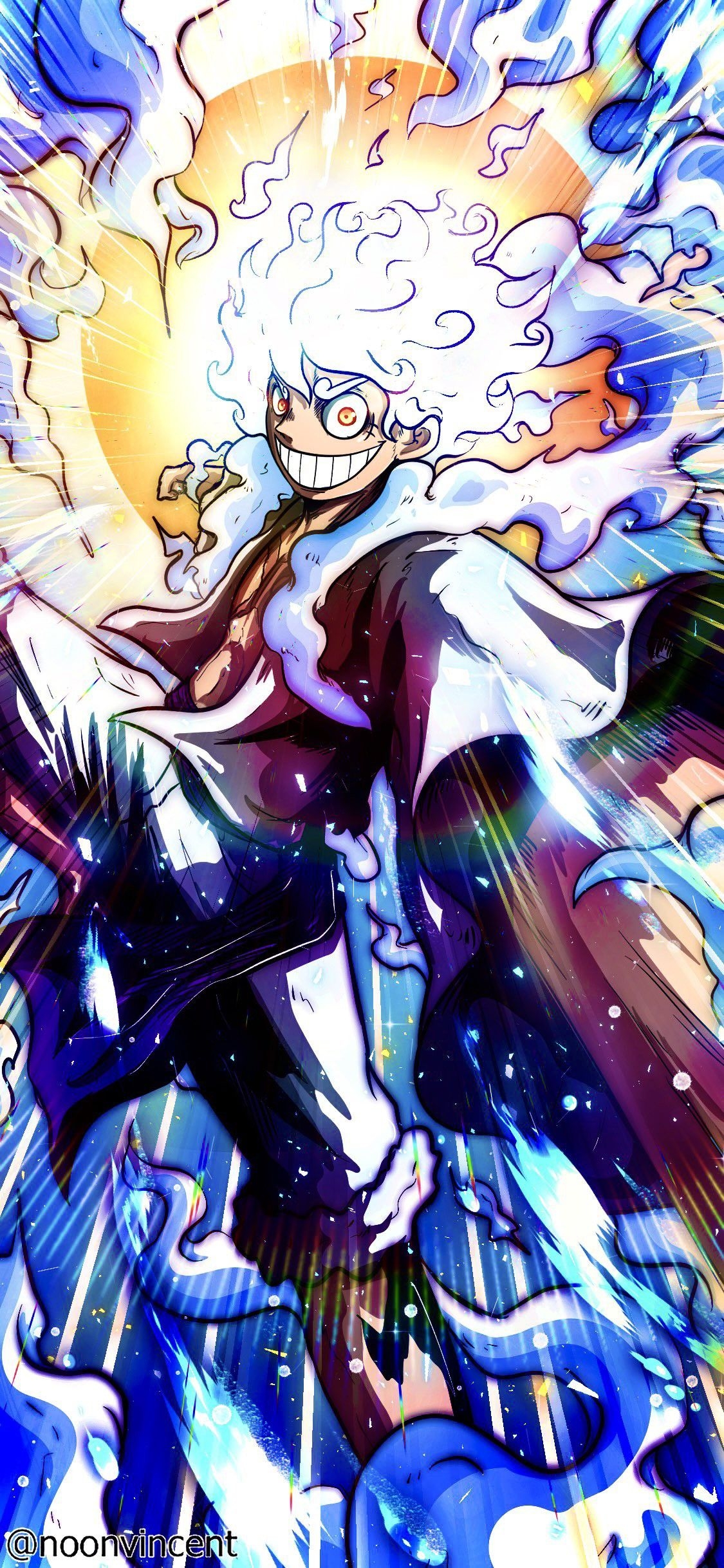 1130x2440 Luffy Gear 5 Wallpaper, Phone