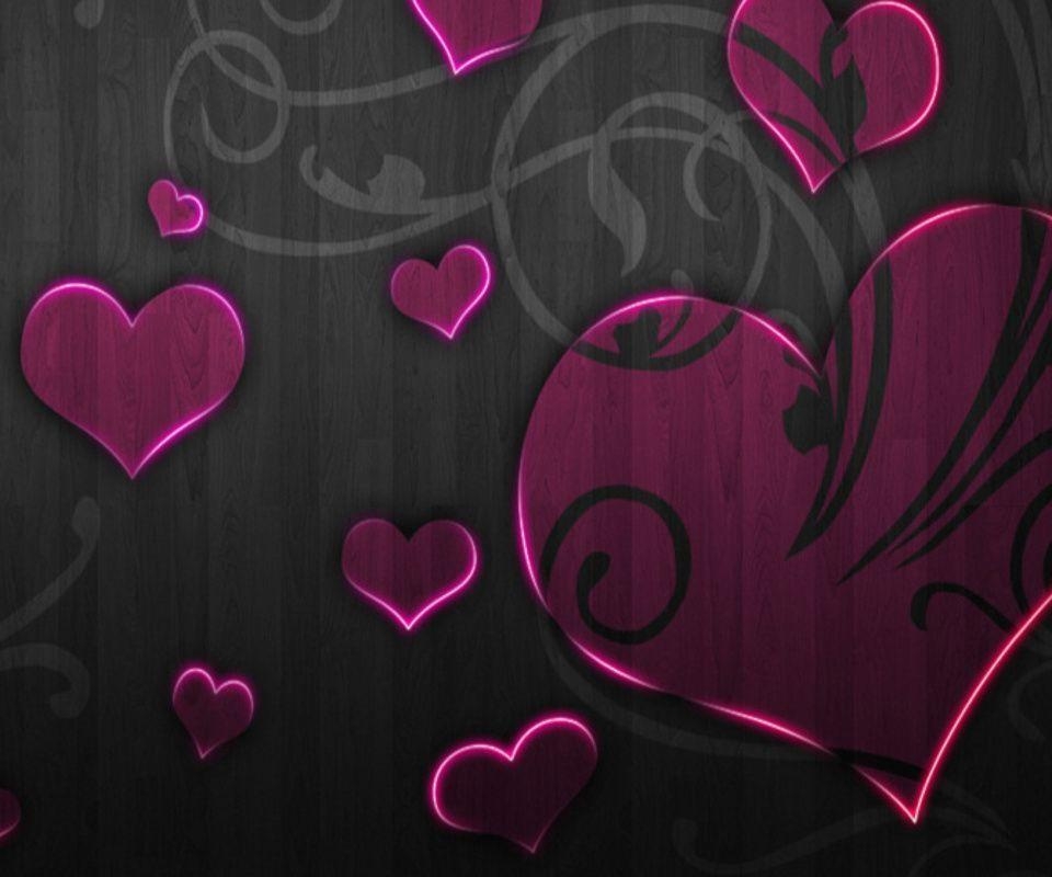 960x800 Purple Hearts Cartoons Wallpaper for Samsung Galaxy Gb PX, Desktop