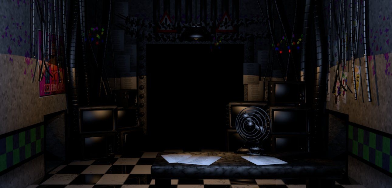 1290x620 FNAF 2 Office by EndyArts. Fnaf, Fnaf wallpaper, Fnaf art, Dual Screen