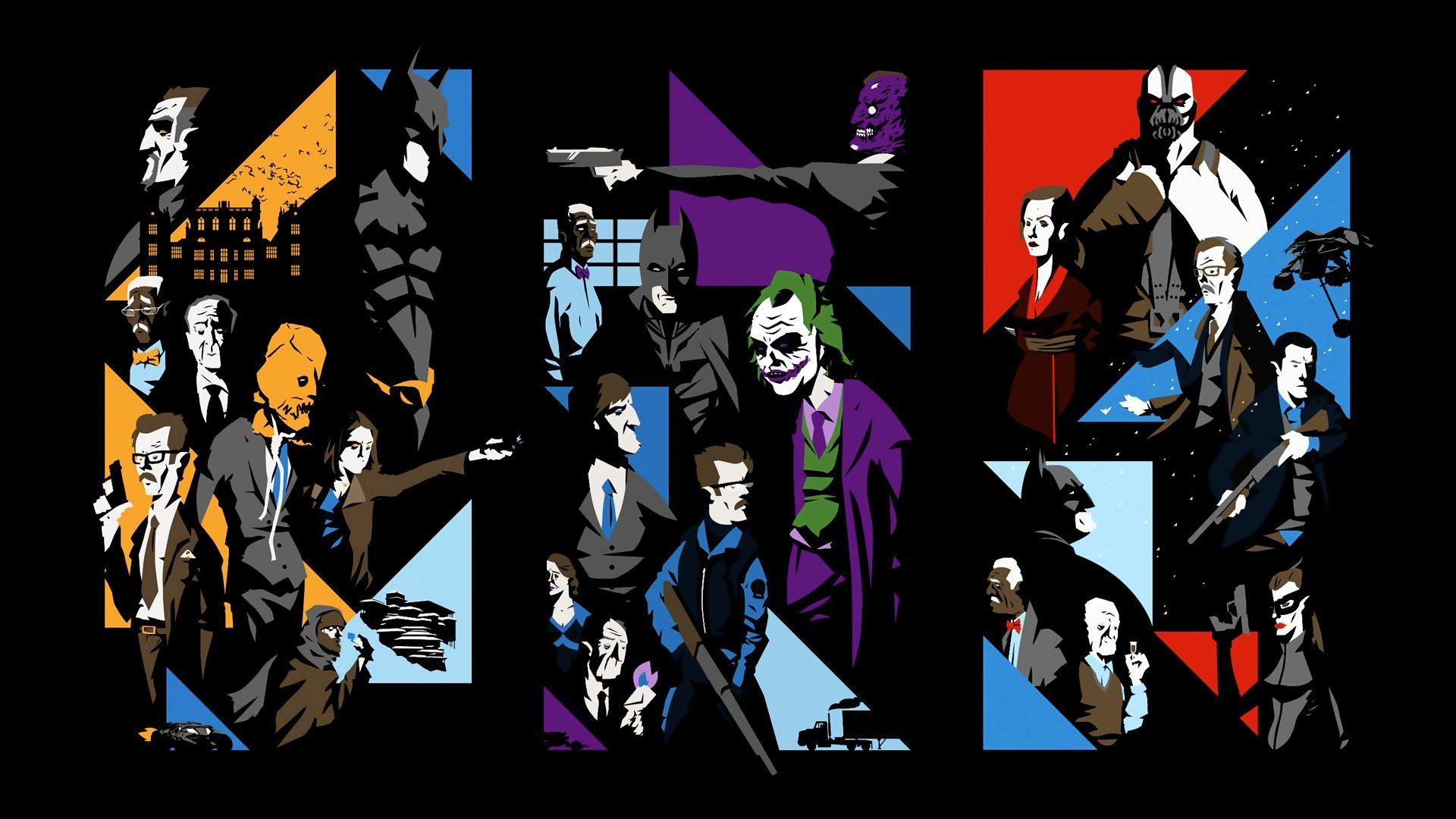 1920x1080 Batman Joker Scarecrow Two Face Bane Catwoman Commissioner Gordon HD, Desktop