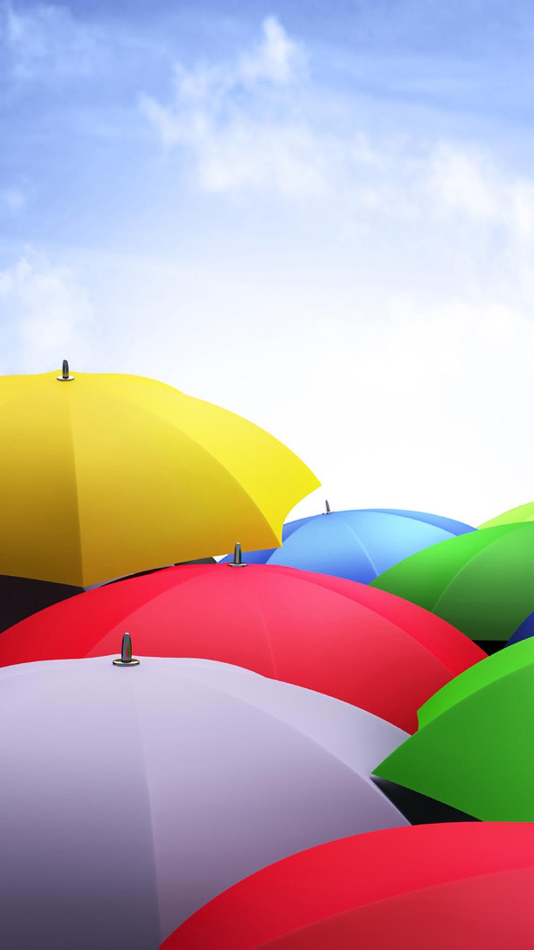 1080x1920 Nexus 5 Stock Colorful Umbrellas Android Wallpaper, Phone