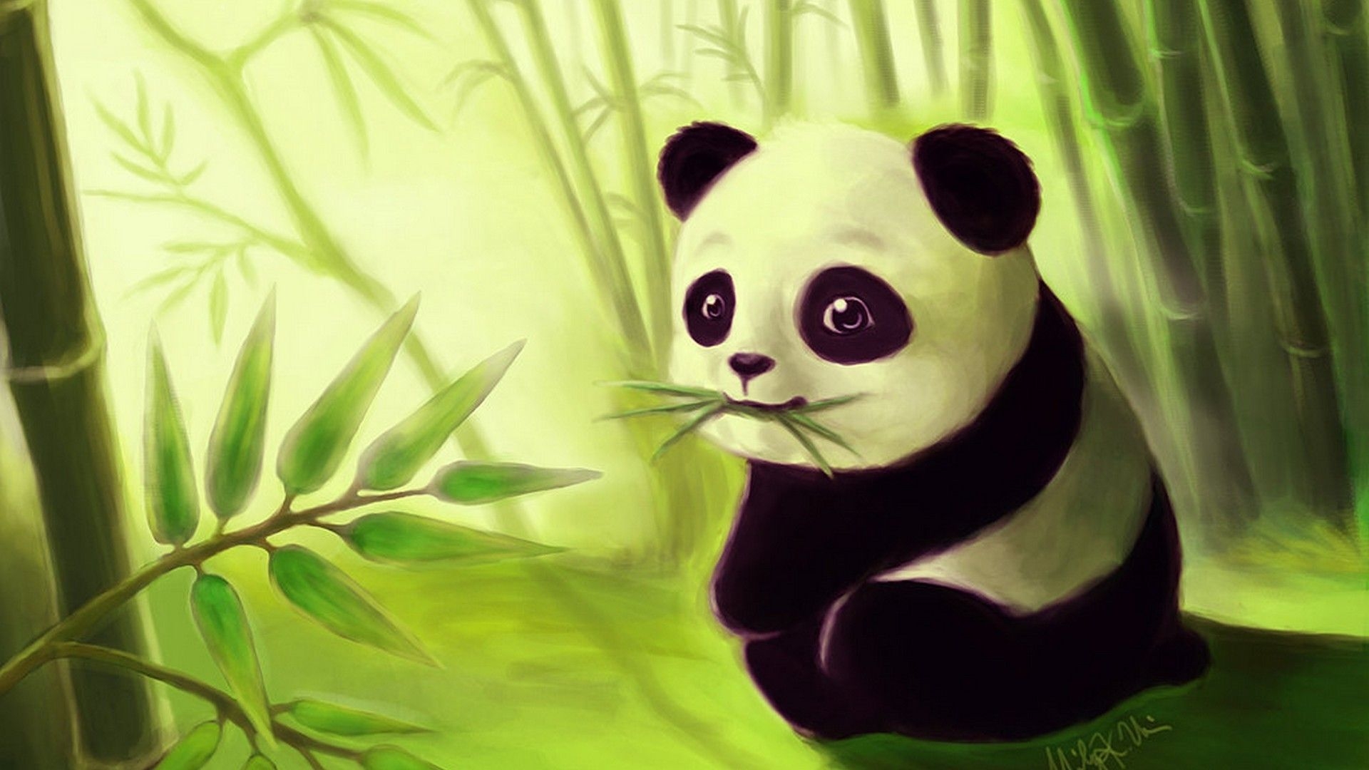 1920x1080 Cute Anime Panda Wallpaper, Desktop