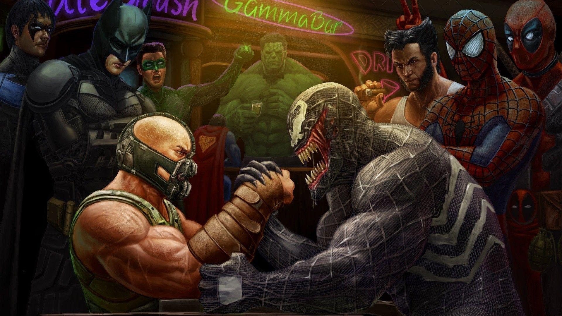 1920x1080 Bane Vs Venom HD Wallpaper, Desktop