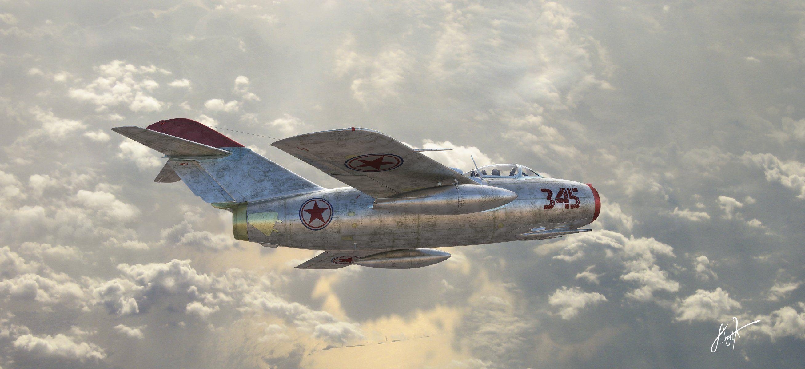 2620x1200 mig- 15 soviet fighter air force north korea north korea HD wallpaper, Dual Screen