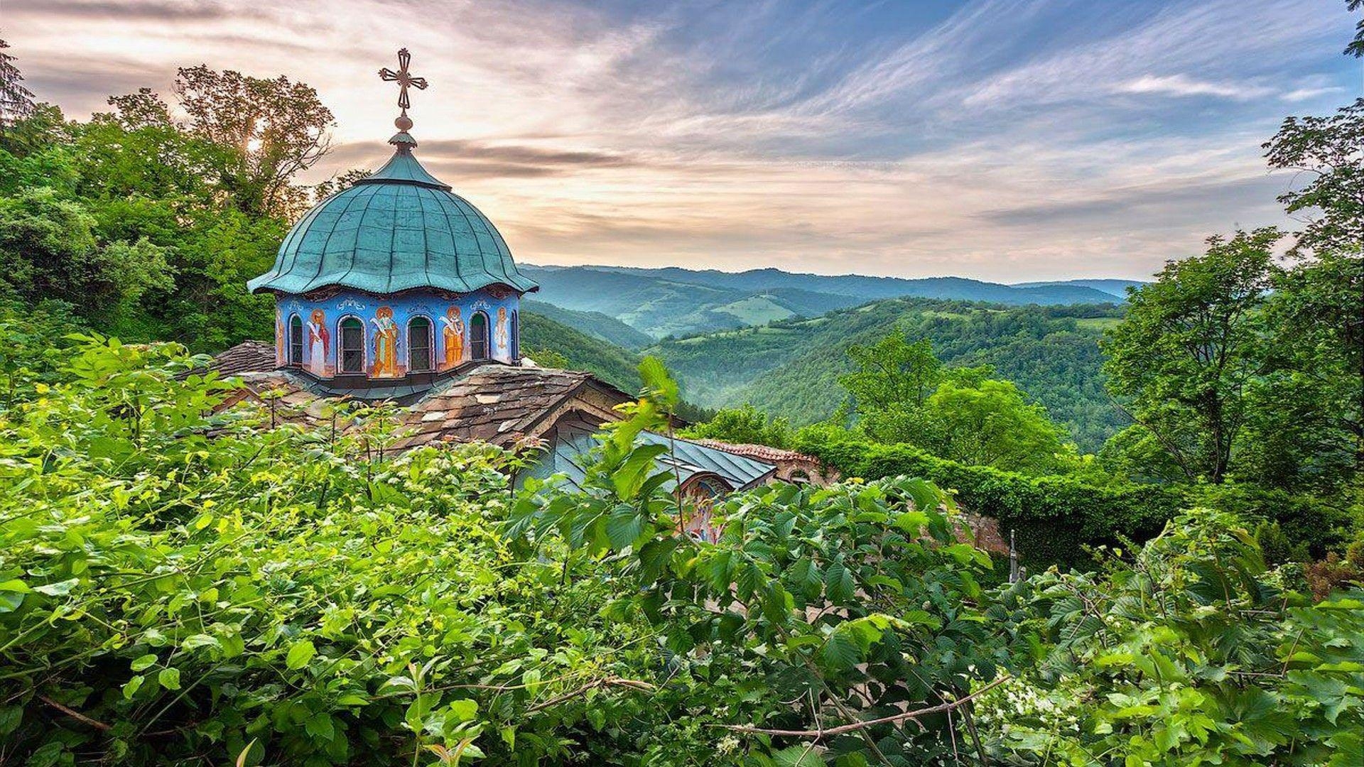 1920x1080 Sokolski Monastery Bulgaria Church Forest HD Wallpaper 1807884, Desktop