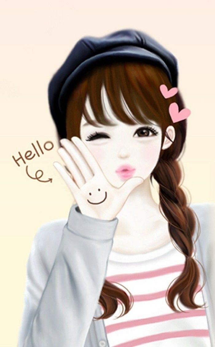 700x1140 Cartoon. Cartoon girl drawing, Korean anime, Phone