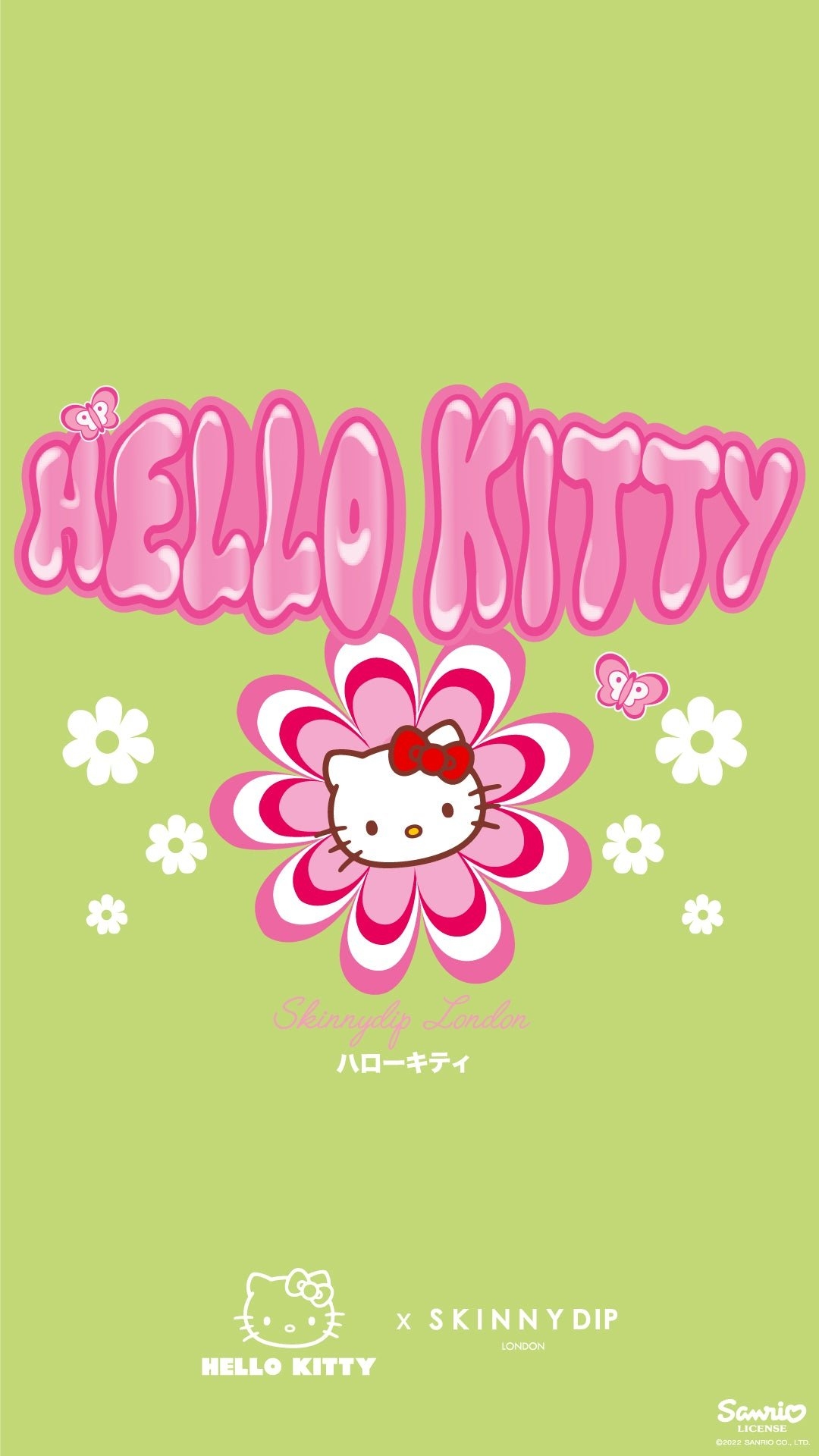 1080x1920 Hello Kitty x Skinnydip Phone Wallpaper, Phone