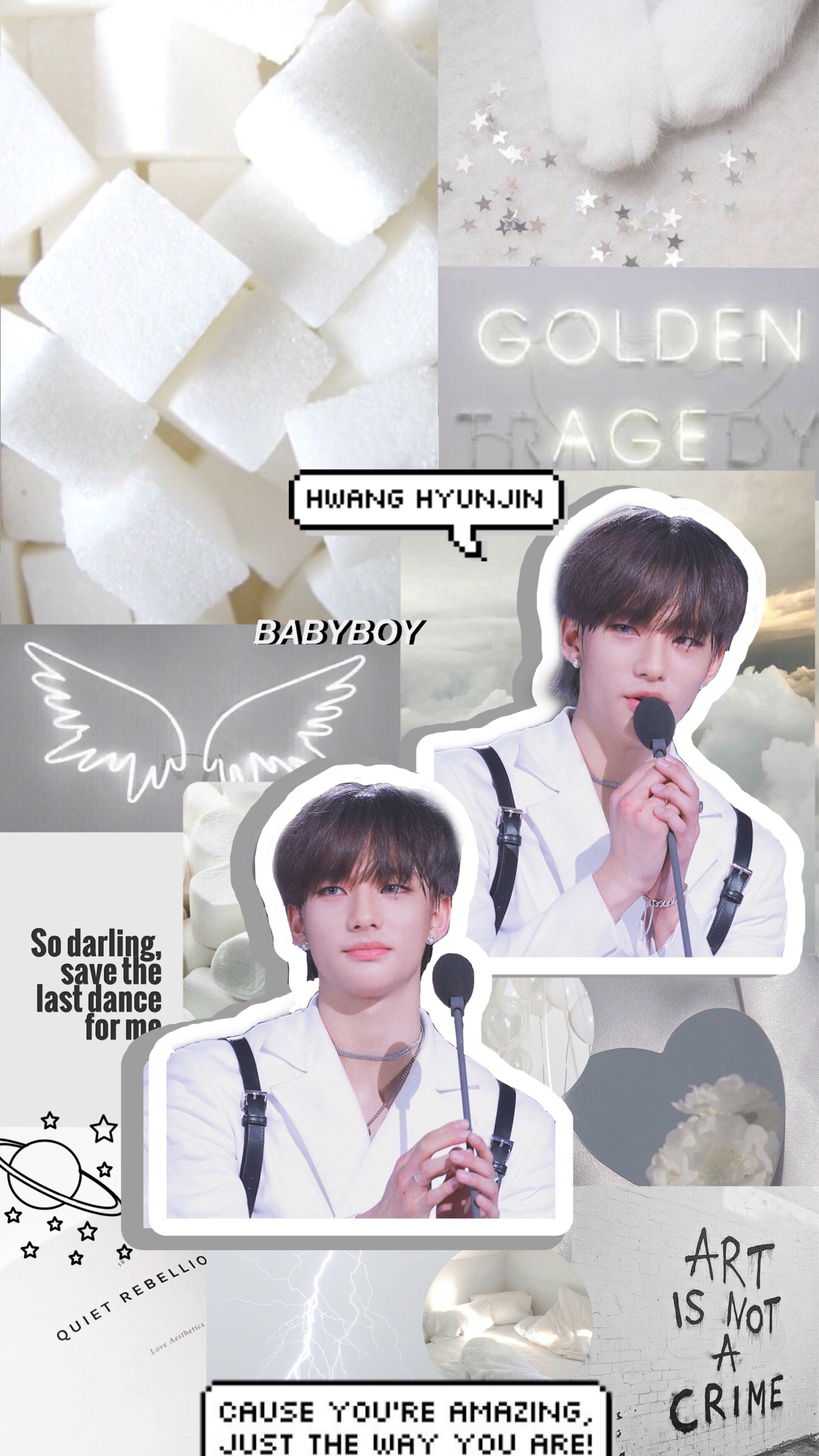 2120x3770 hwanghyunjin #hyunjin #sfondi #straykids #edit #aesthetic #bianco, Phone