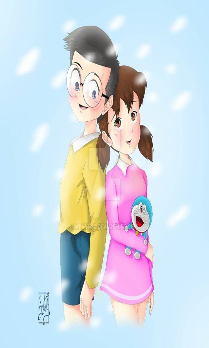 720x1200 Nobita Shizuka Love Wallpaper for Android, Phone