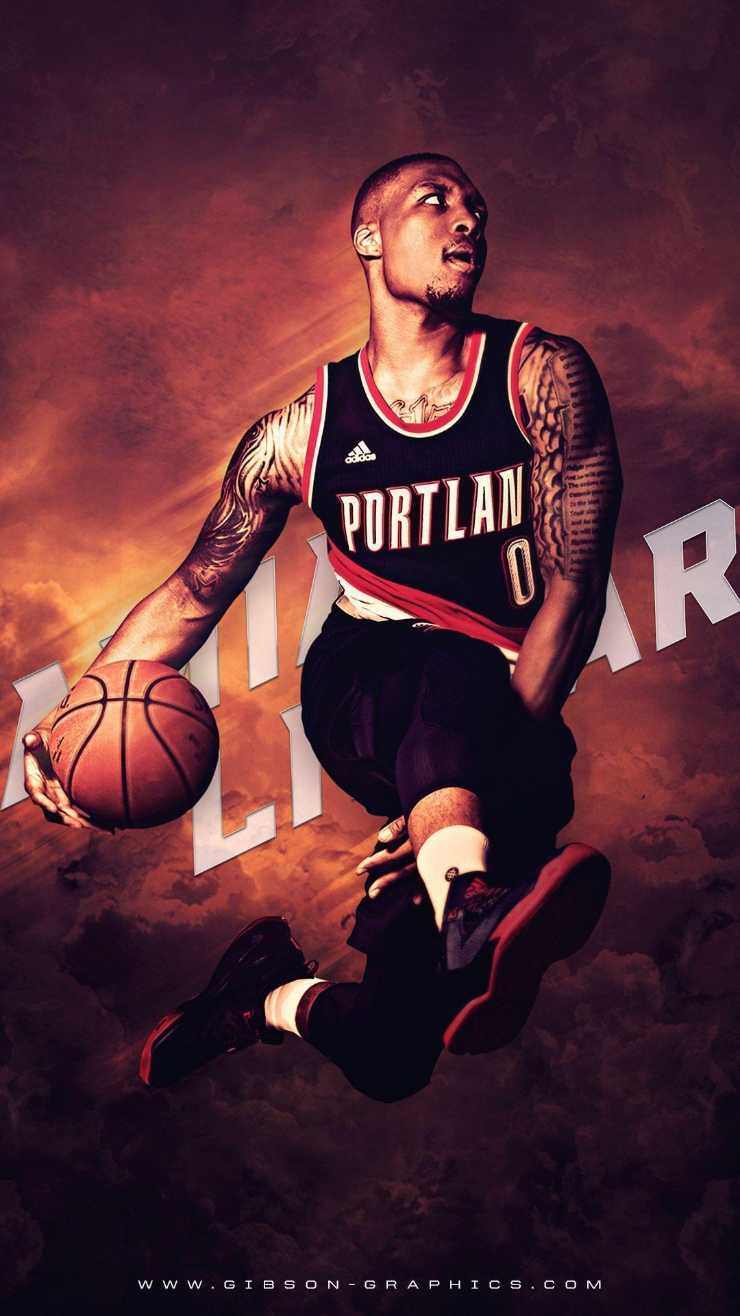 1080x1920 Damian Lillard Blazers 2016 Mobile Wallpaper. Basketball, Phone