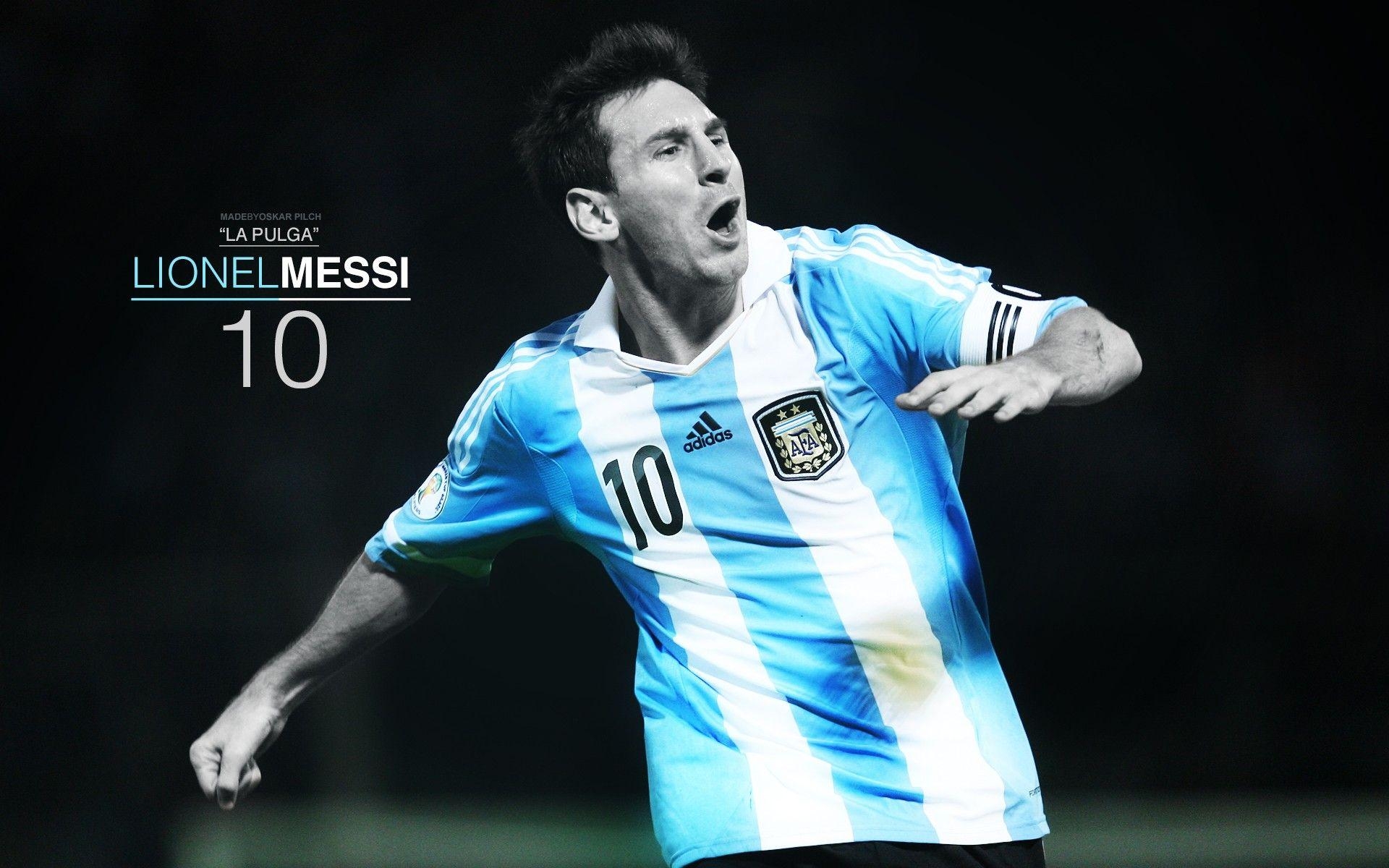 1920x1200 Argentina captain Lionel Messi FC Barcelona Argentina National, Desktop