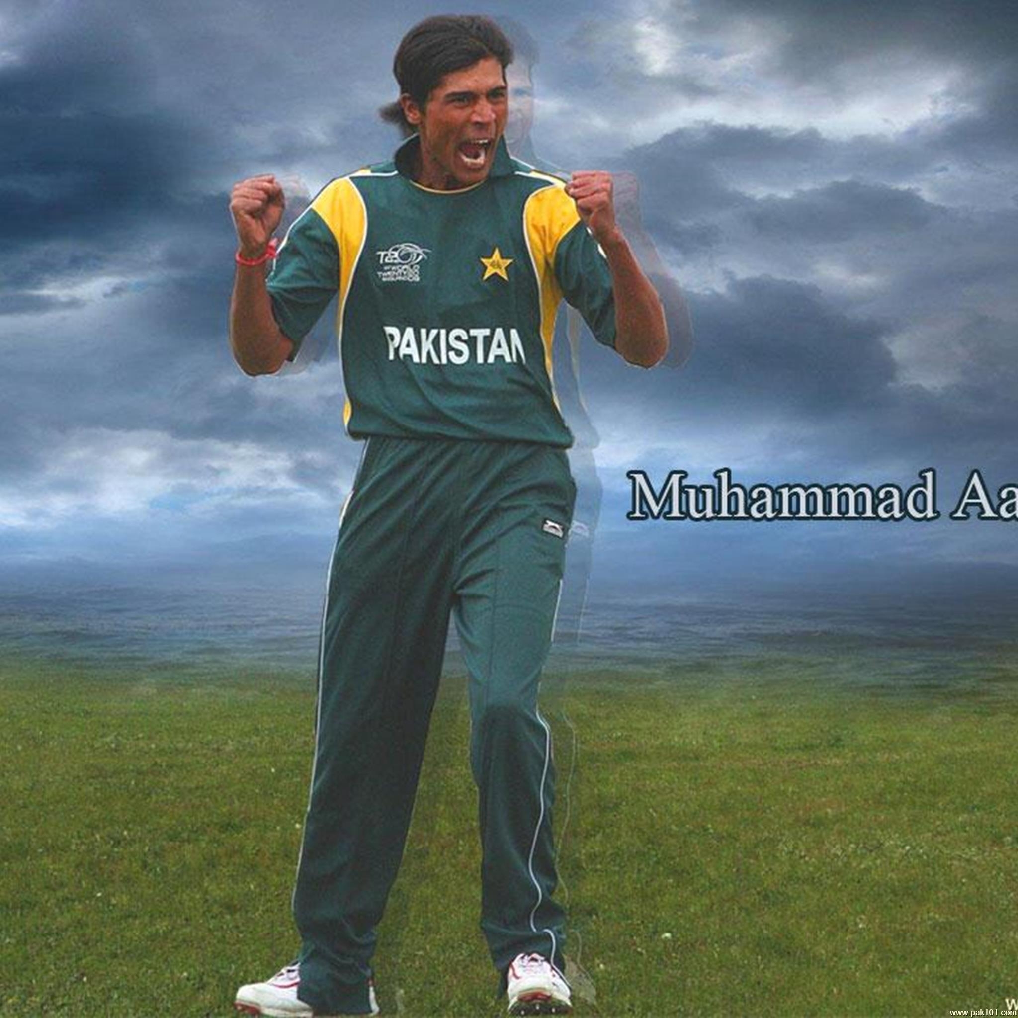 2050x2050 Wallpaper > Cricketers > Mohammad Amir > Mohammad, Amir high, Phone