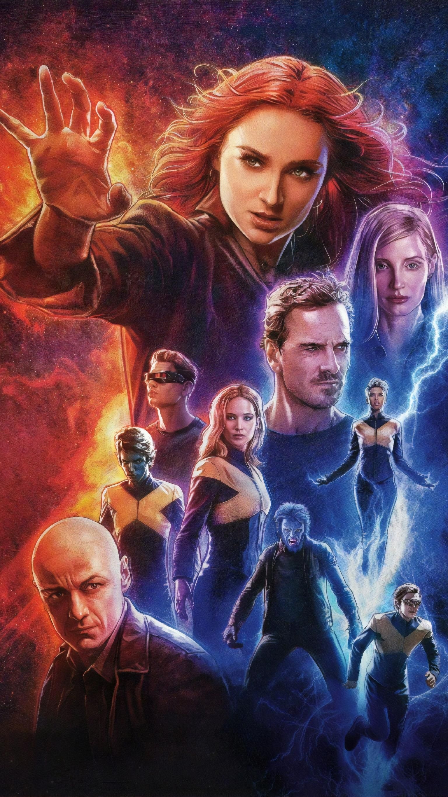 1540x2740 Dark Phoenix (2019) Phone Wallpaper. Moviemania. Dark phoenix, X men, Movie wallpaper, Phone