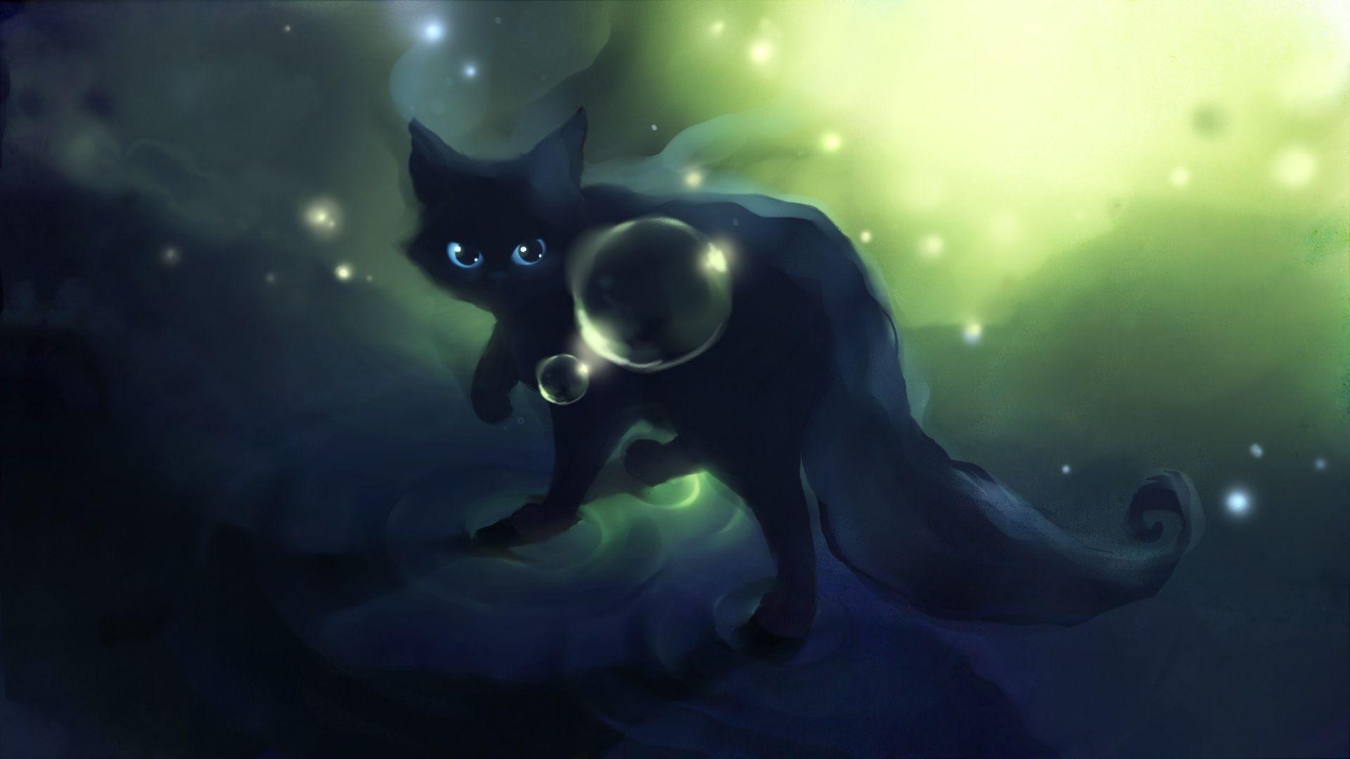 1920x1080 anime black cat wallpaper  desktop wallpaper HD image, Desktop