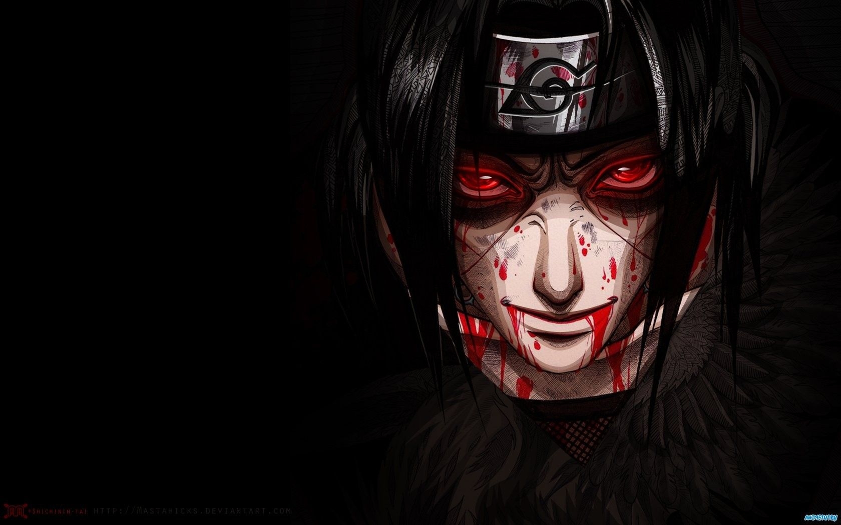 1680x1050 Naruto Shippuuden, Uchiha Itachi, Red Eyes, Blood Wallpaper HD / Desktop and Mobile Background, Desktop