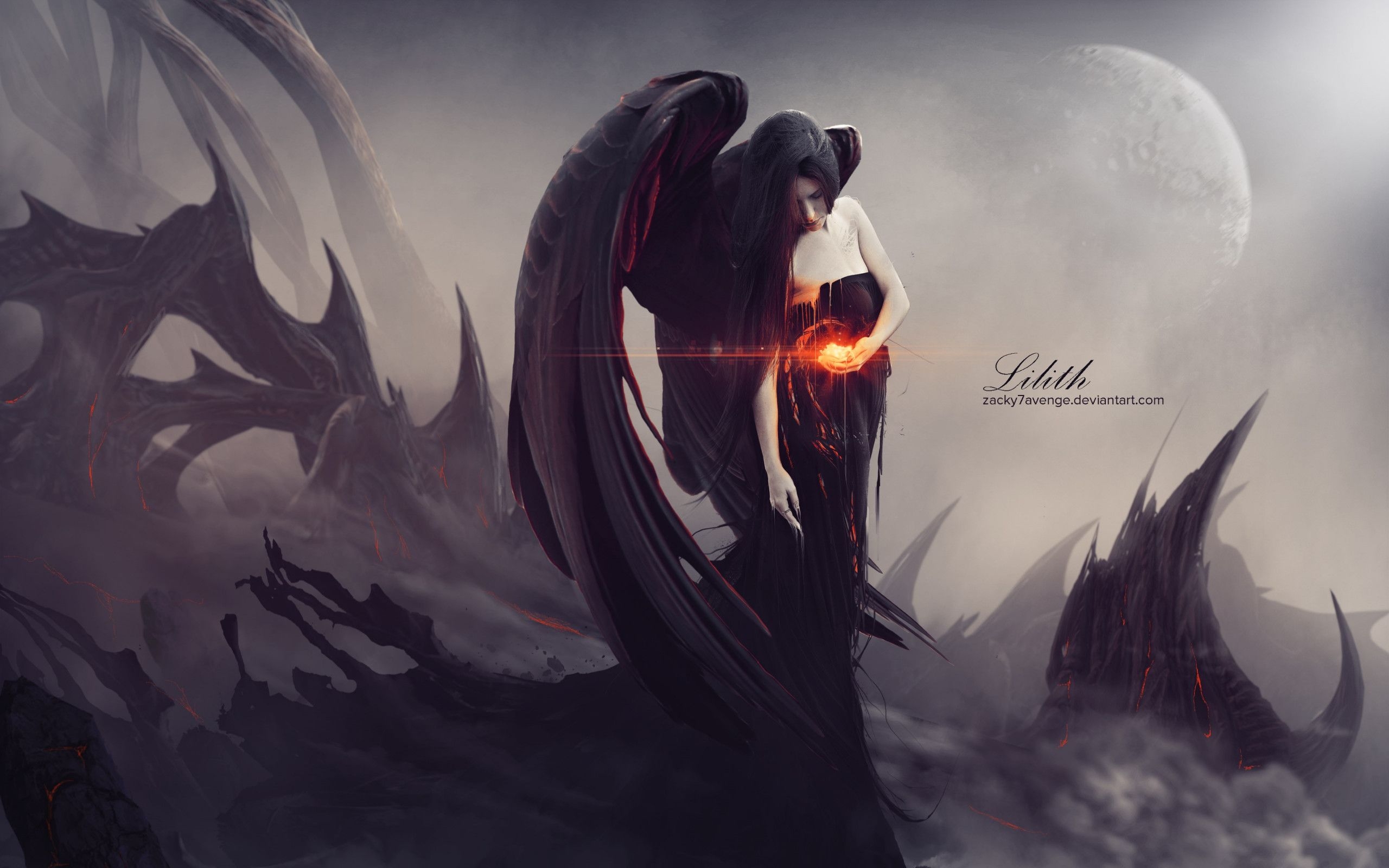 2560x1600 Download wallpaper: Digital art: Lilith, Desktop