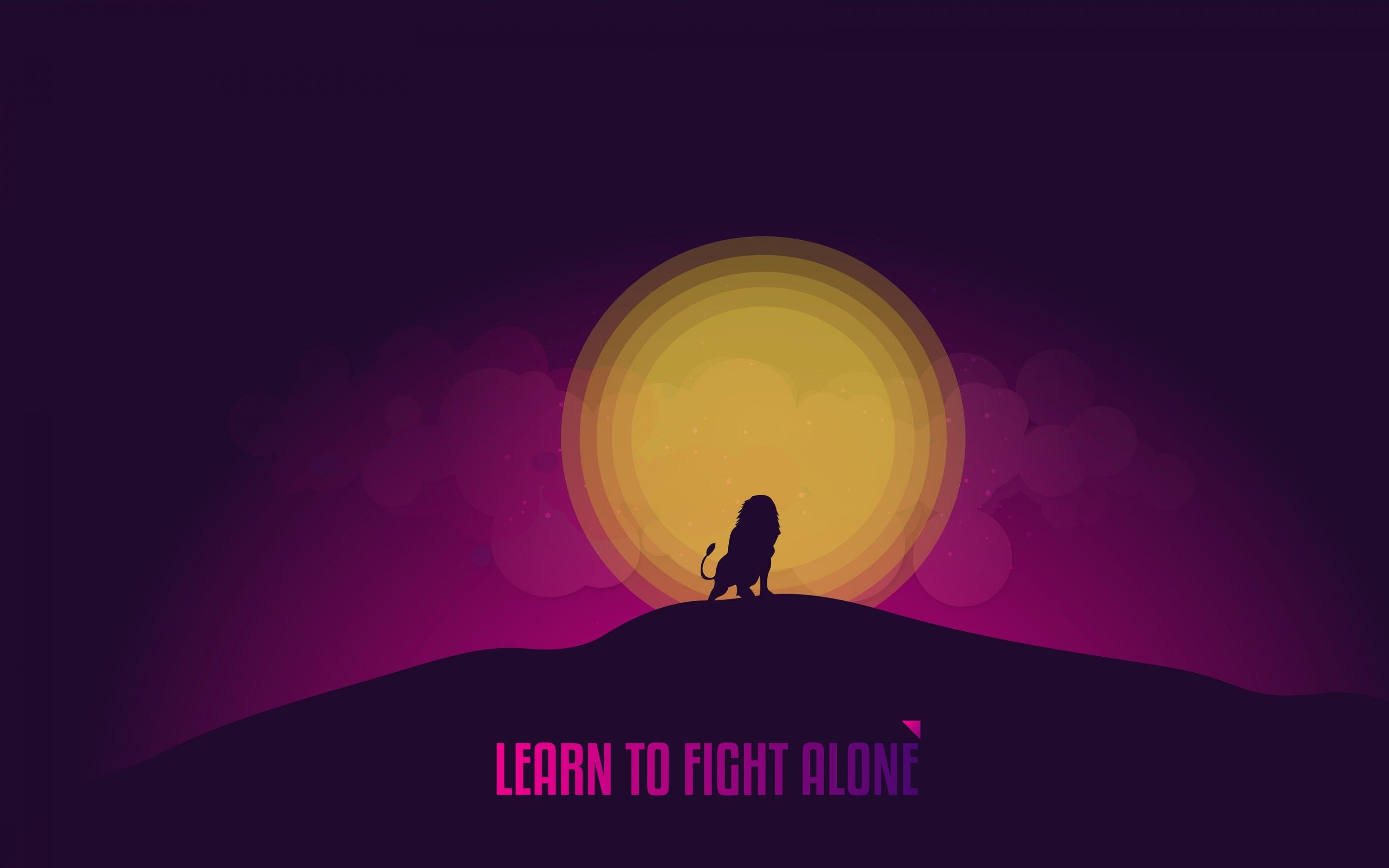 2880x1800 Wallpaper Fight Alone, Inspirational quotes, Minimal, HD, 4K, Typography,. Wallpaper for iPhone, Android, Mobile and Desktop, Desktop