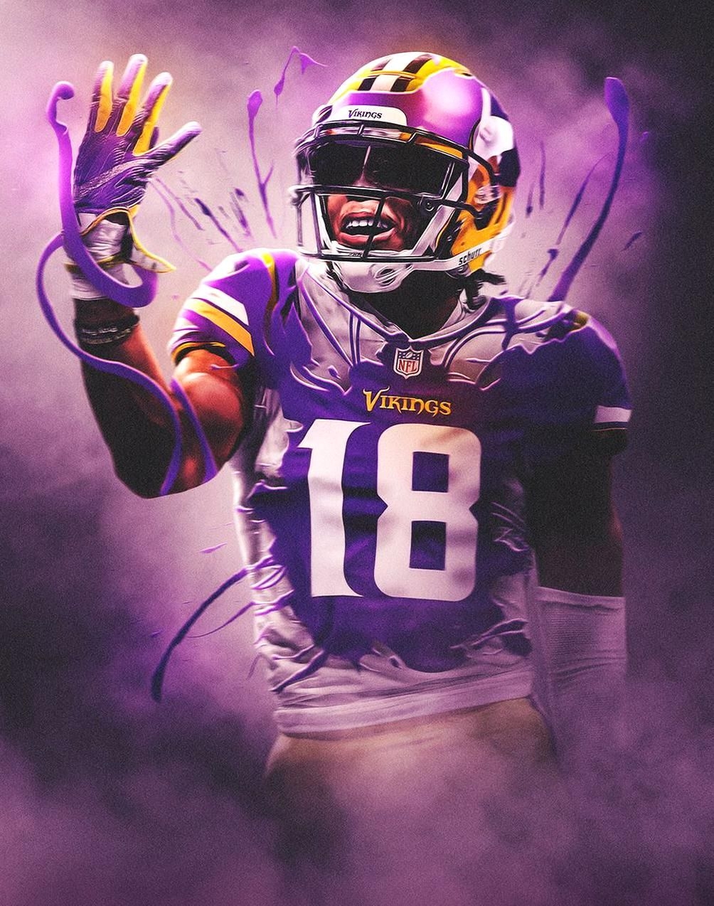 1010x1280 Justin Jefferson Wallpaper, Phone