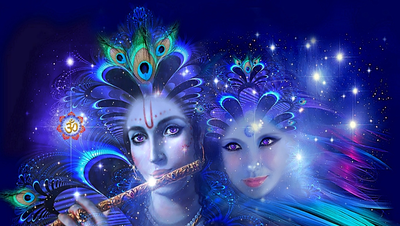 1360x770 Lord Krishna PC Wallpaper, Desktop