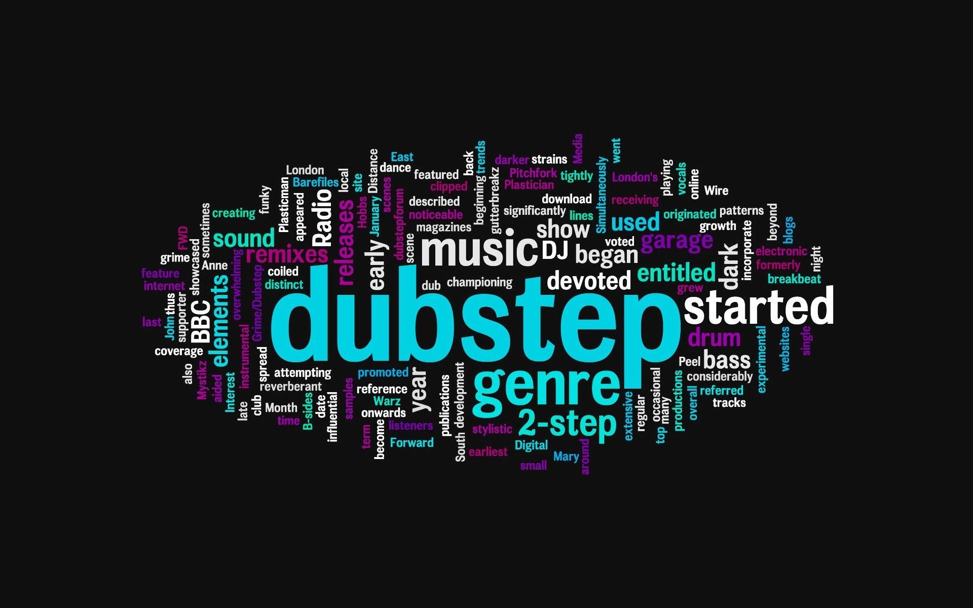 1920x1200 music, bass, electric, dubstep, DJ, wordcloud wallpaper, Desktop