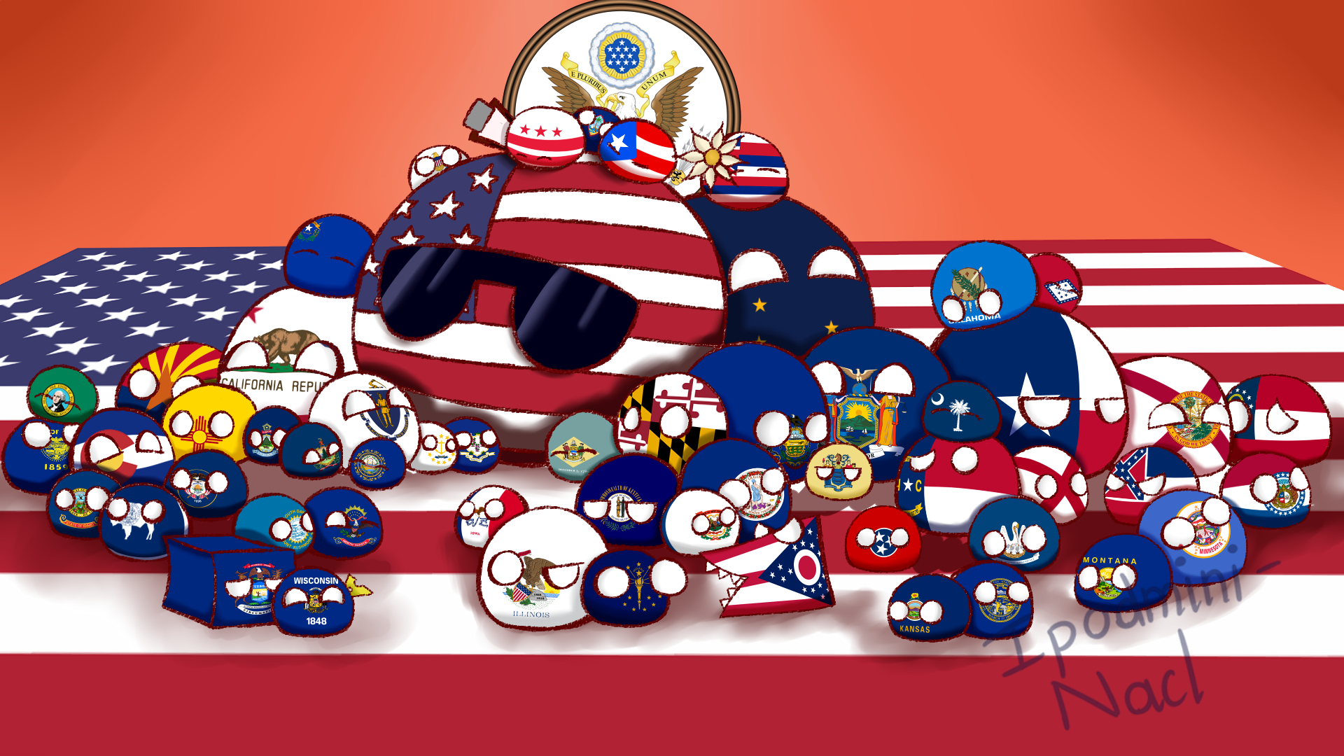 1920x1080 The USA with its States and Territories by ipodmini on Newgrounds, Desktop