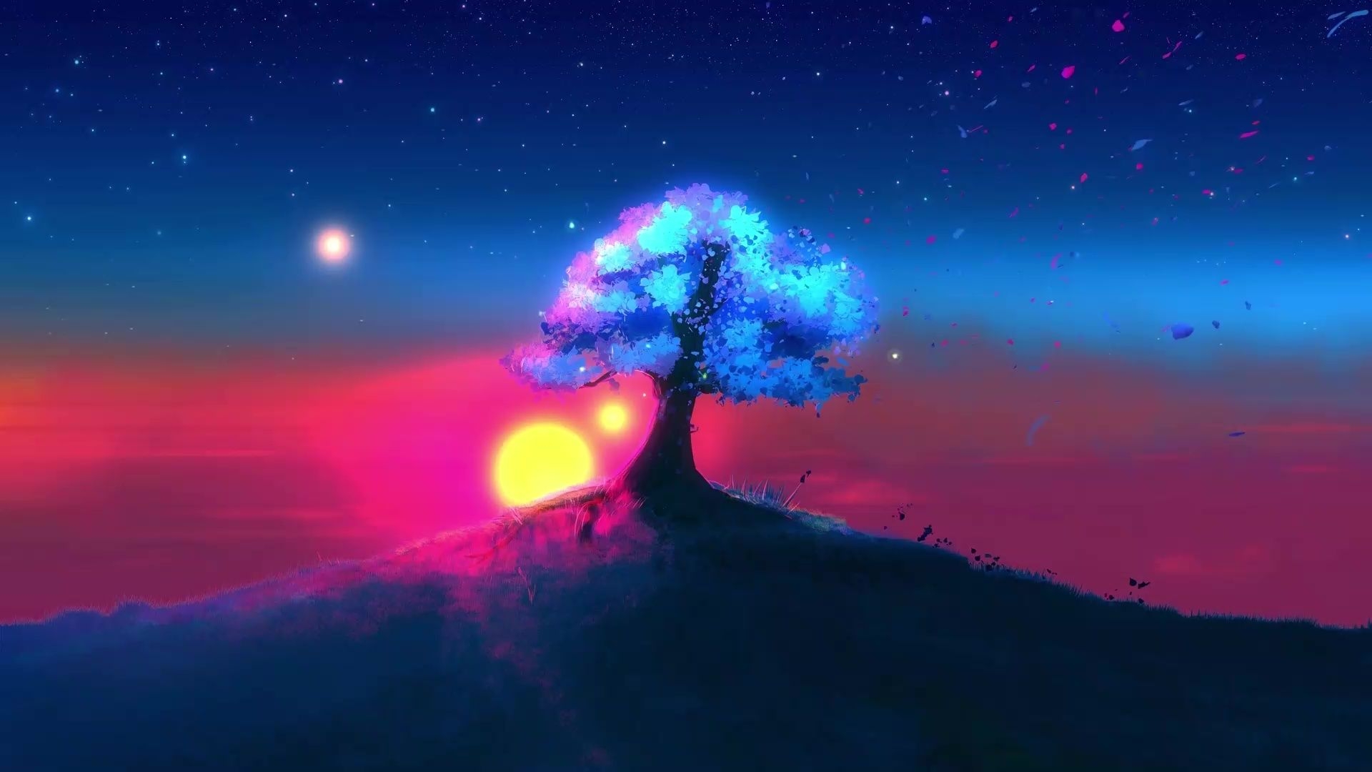 1920x1080 Alone Tree Breeze Live Wallpaper, Desktop