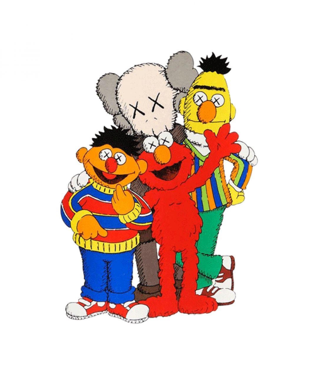 1080x1270 Kaws X Sesame Street Family Collab T Shirt. Kaws wallpaper, Phone