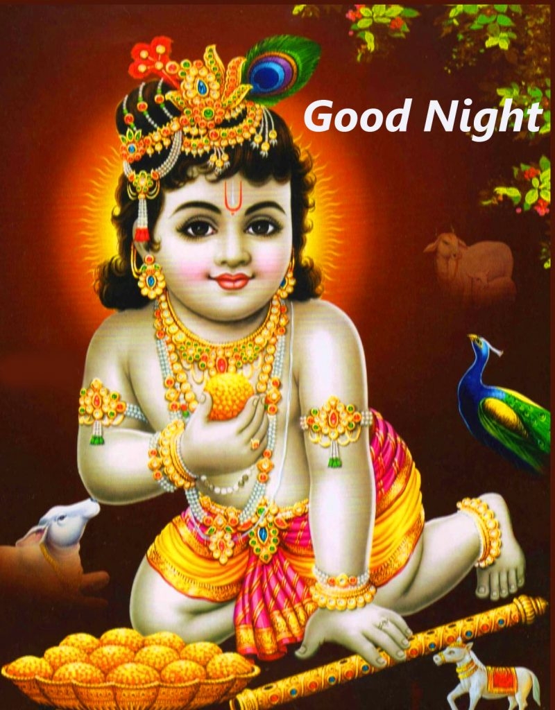 800x1030 Good Night Krishna Image (new photo), Phone