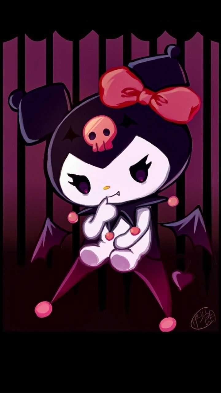 720x1280 Background Kuromi Wallpaper Discover more Anime, Cartoon Network, Character, Cute, Japonce. Hello kitty drawing, Hello kitty iphone wallpaper, My melody wallpaper, Phone