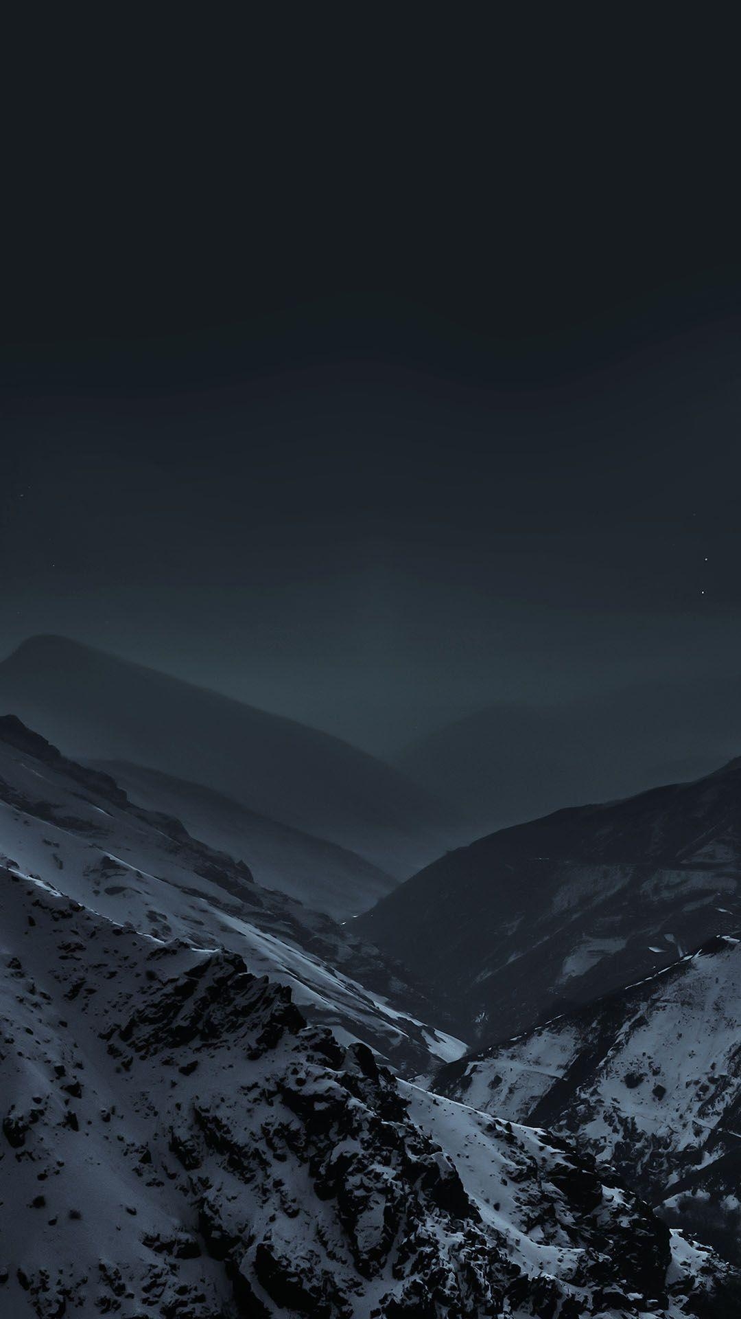 1080x1920 Mountains At Night Fog Snow Android Wallpaper, Phone