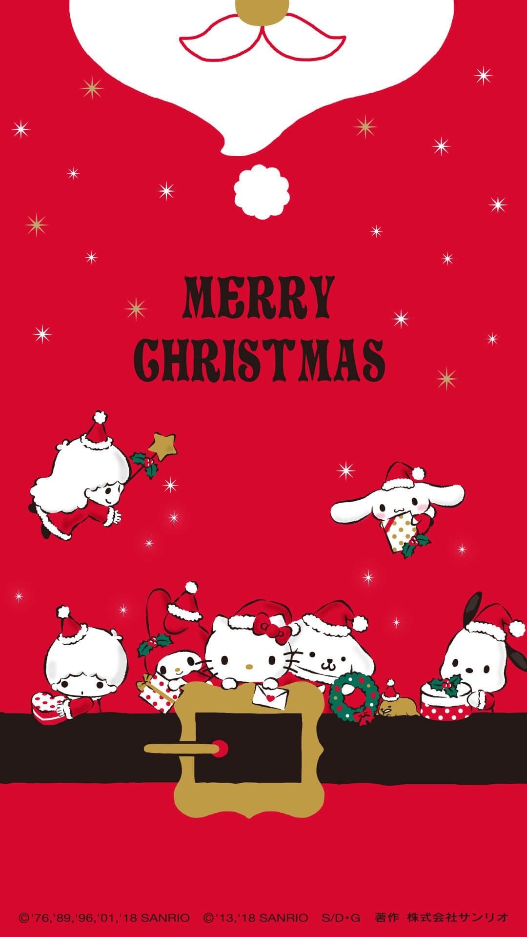 1080x1920 Sanrio Merry Christmas Wallpaper. Hello kitty christmas, Hello kitty wallpaper, Hello kitty background, Phone