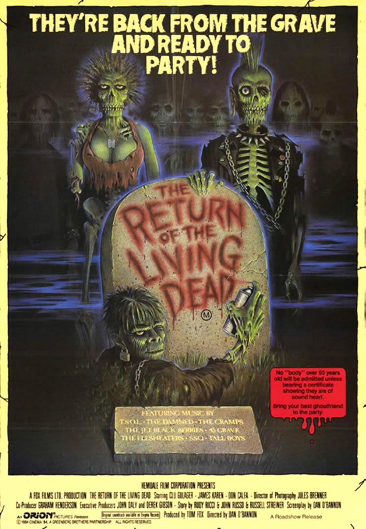 750x1080 RETURN OF THE LIVING DEAD 2 B Movie Posters, Phone