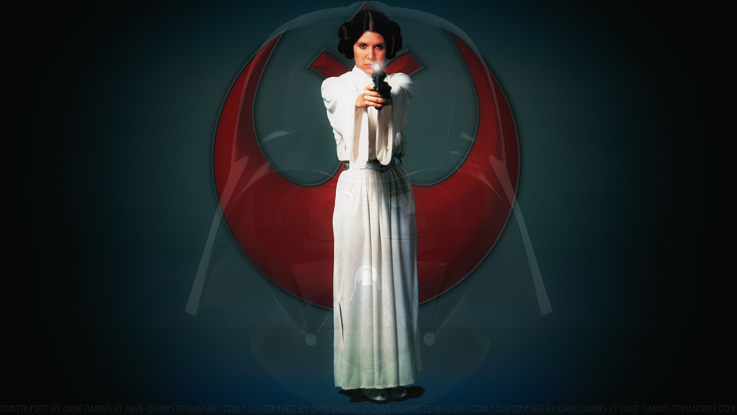 2560x1440 Carrie Fisher Princess Leia XXXVII By Dave Daring, Desktop