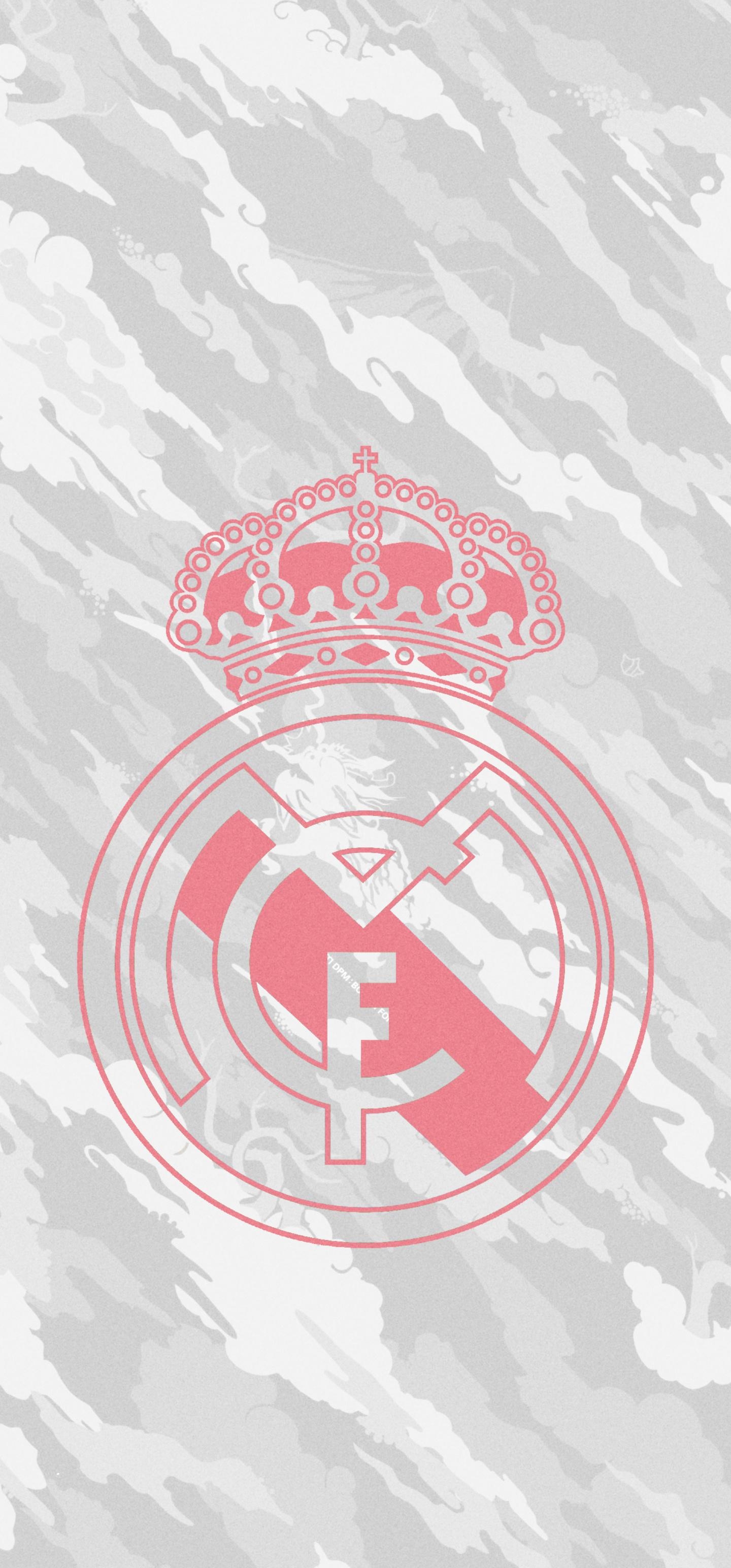 1440x3090 Real Madrid white phone wallpaper, Phone