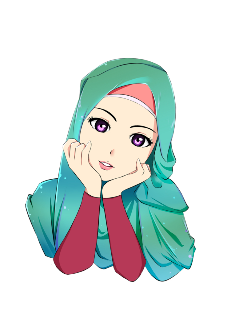 760x1070 Thumb Image Cartoon Hijab Girl, Phone