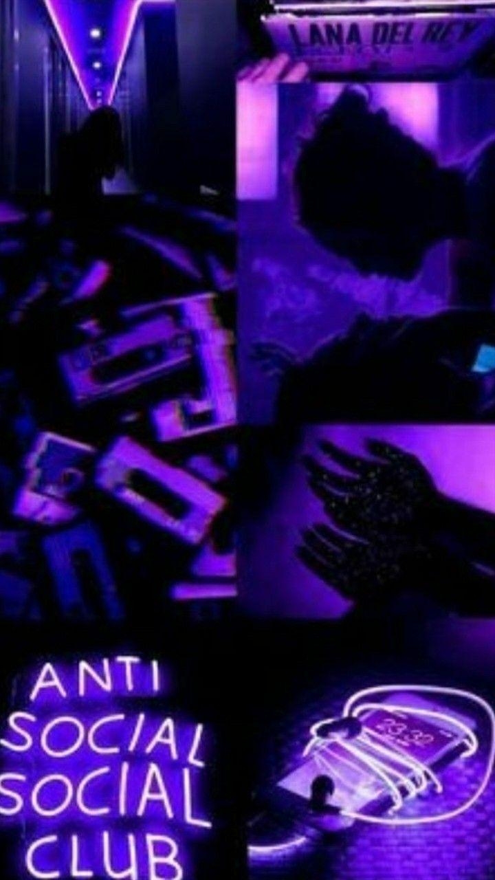 720x1280 iPhone Aesthetic Tumblr Neon Purple Wallpaper, Phone